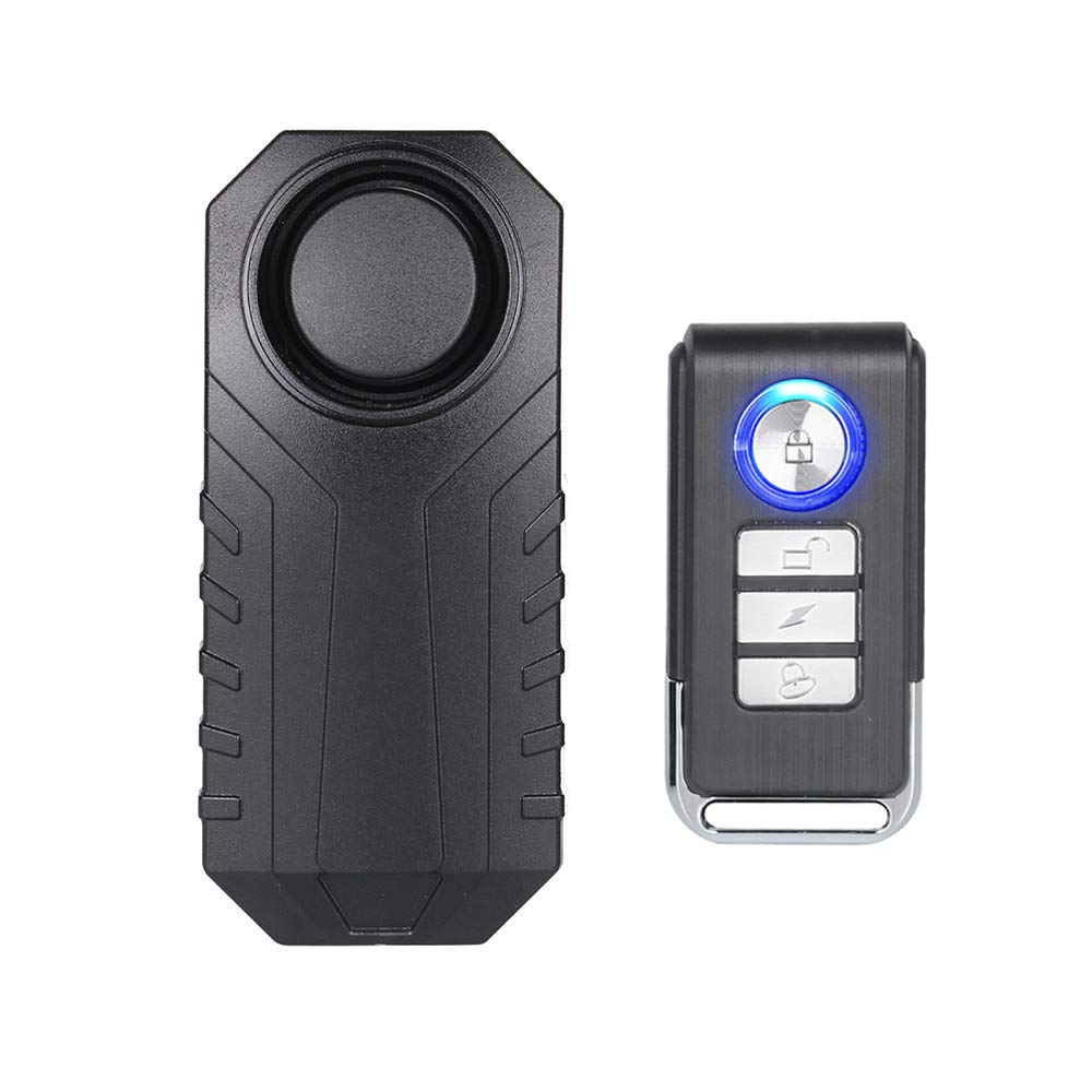 Mengshen Bicycle Alarm, Wireless Anti-Theft Burglar Security Alarm for Bike Motorcycle car Vehicles Door Window, 113db Super Lou