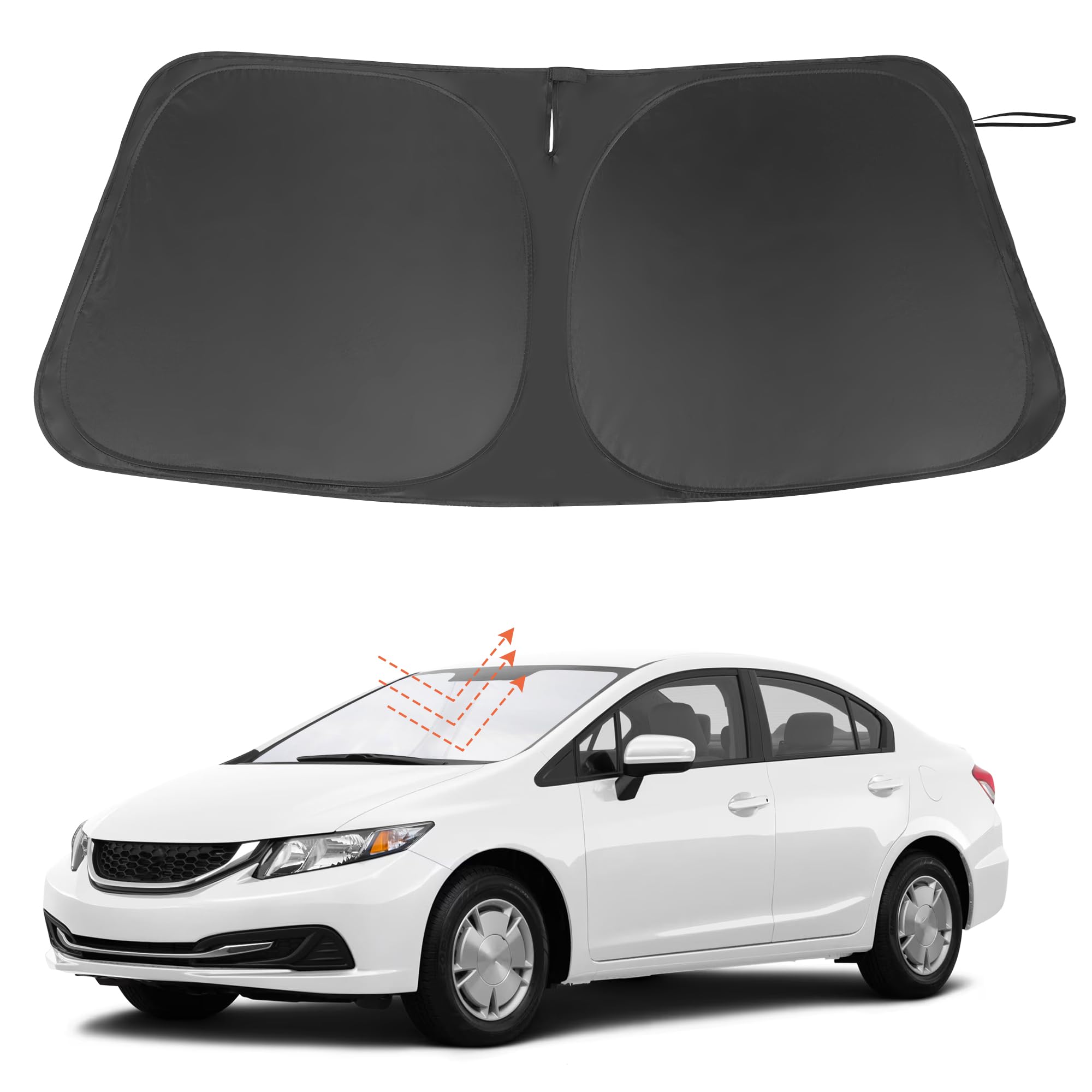 Windshield Sun Shade Custom Fit For 2012 2013 2014 2015 Honda Civic Accessories Foldable Sunshade Sun Blocker Protect Car From S