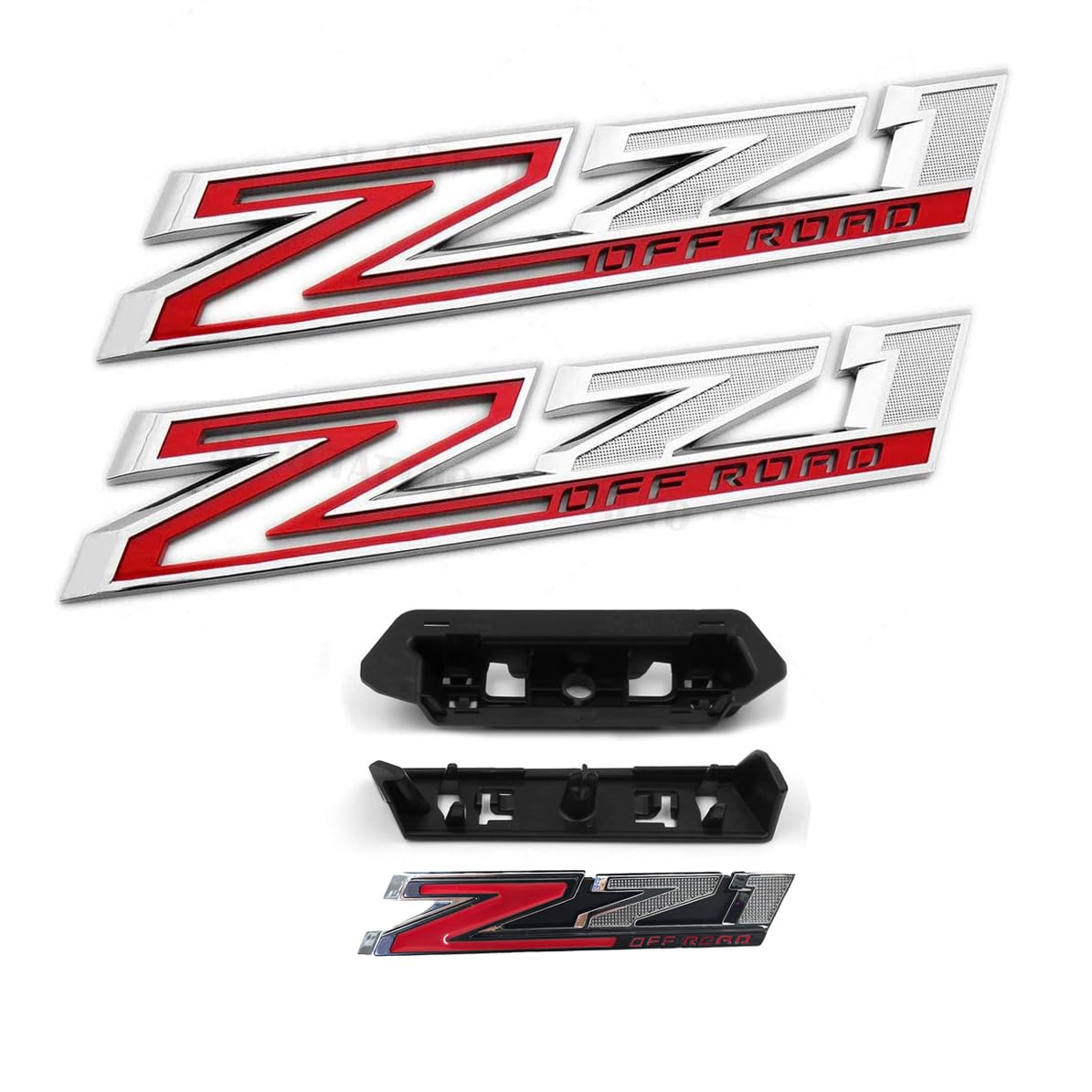(Set of 3) 2019-2024 2pack Hood Z71 Off Road Emblems Plus Grille Z71 Offroad Badges Compatible with Silverado 84632695 84384428 