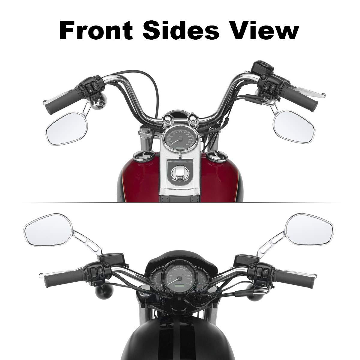 Slmoto Chrome Motorcycle Rear View Mirrors Fit For Harley Davidson Flht Flhr Road King Flhyuc Fltrx Flstc Fxdb Dyna Fxdf Flstf F