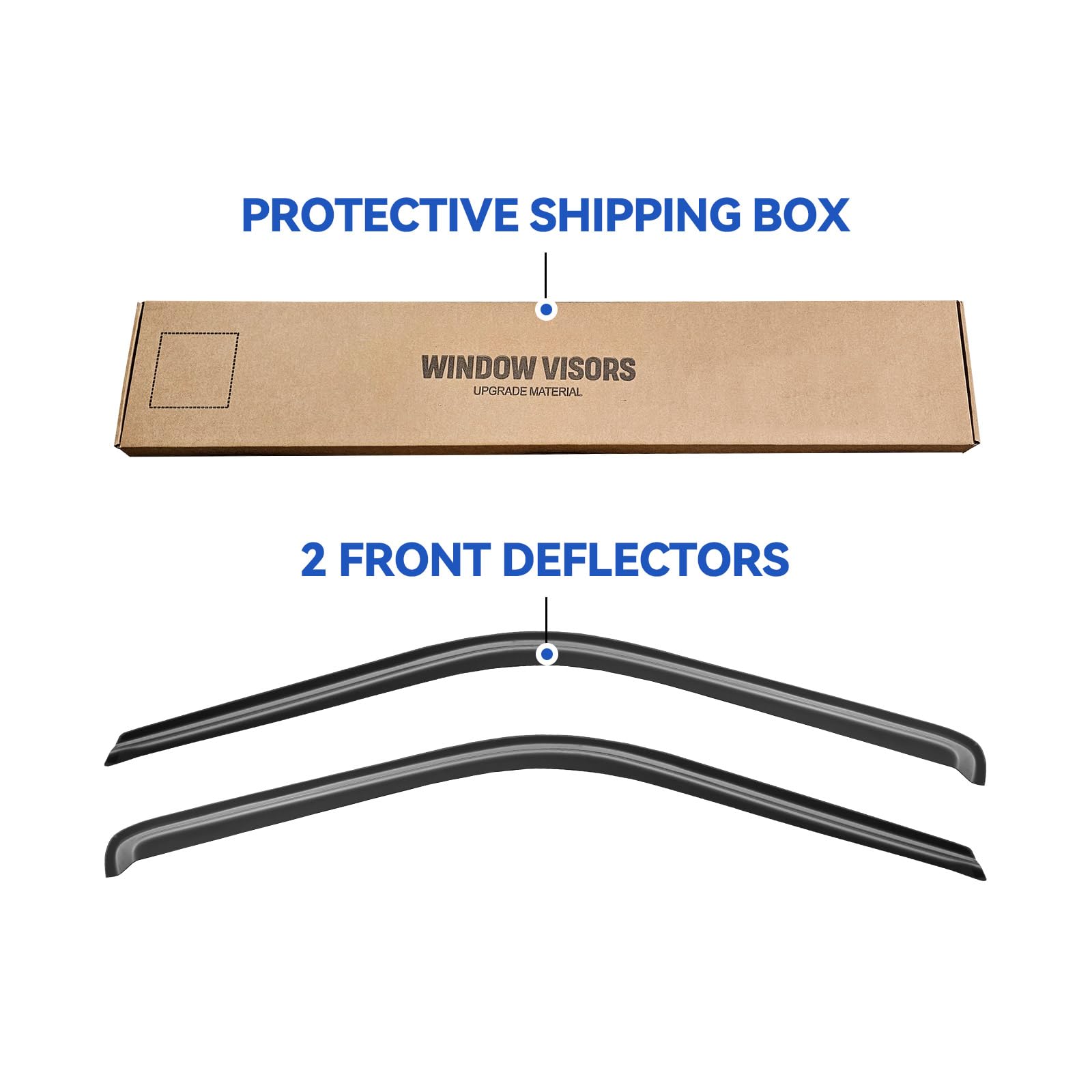 Window Visors Rain Guards For 1988-1999 Chevy/Gmc C/K 1500/2500/3500 Standard Cab, Out-Channel Window Vent Wind Deflectors Visor