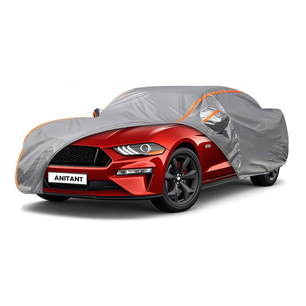 ANITANT Custom Fit Ford Mustang Car Cover 1994-2025 Outdoor Waterproof Car Cover All Weather with Door Zipper Cotton Lining Scra