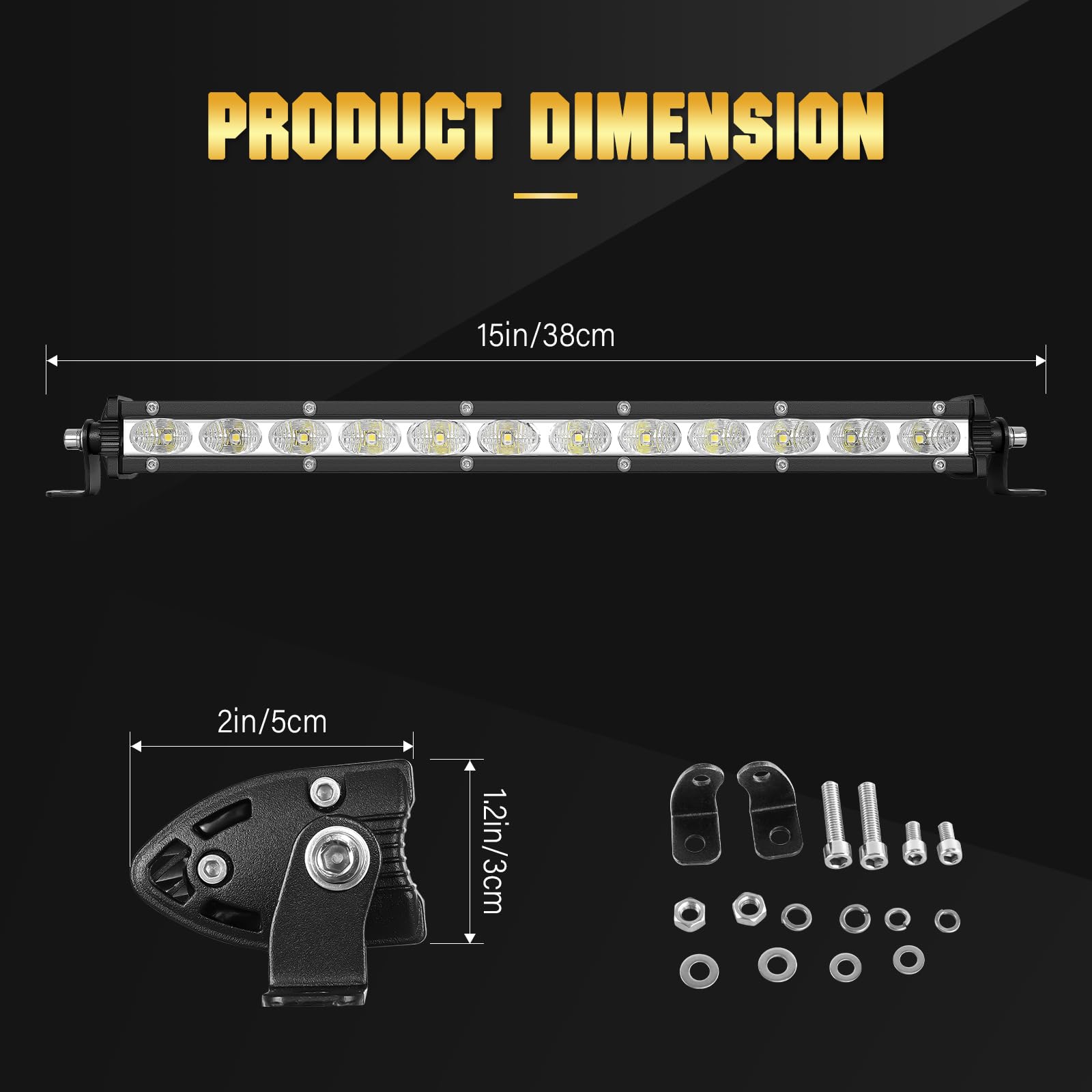 Skyworld 13 Inch 60W Single Row Led Light Bar Low Profile Ultra Thin Slim Mini Flood Off Road Driving Lights Led Fog Lights Boat