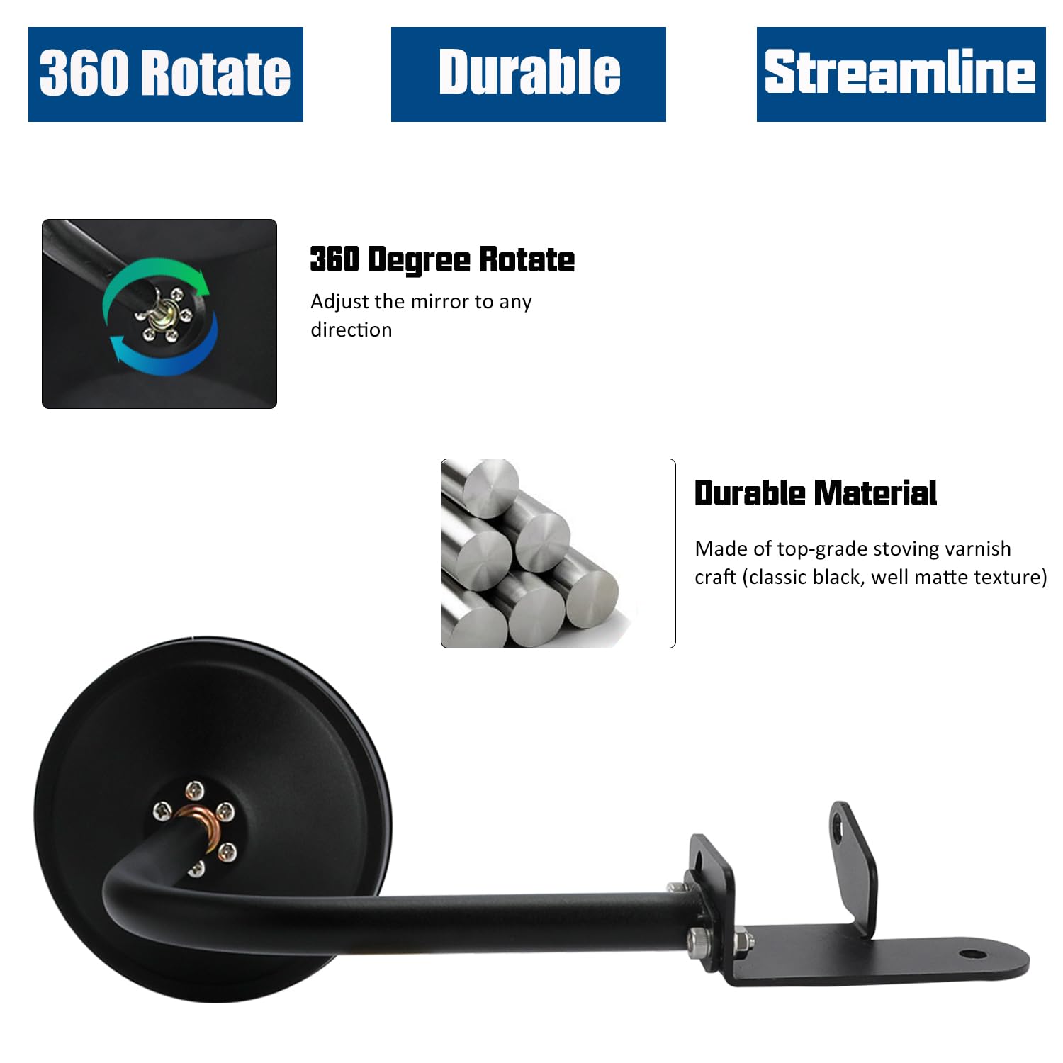 Wrangler Mirrors Doors off Compatible with Jeep Wrangler JL JLU & Jeep Gladiator (JT) 2018 2019 2020 2021 2022 2023 2024 2025, J