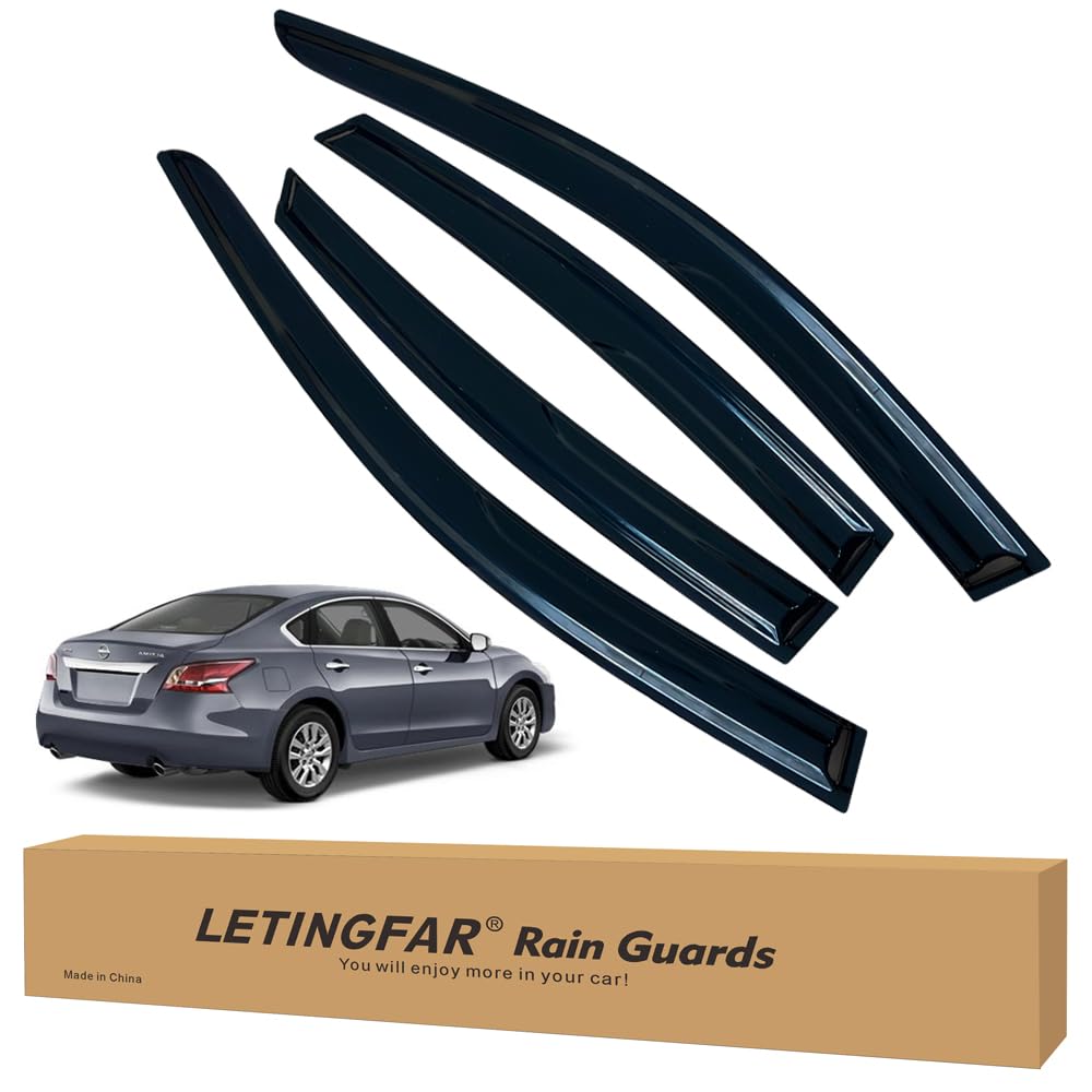 LETINGFAR Window Visors Rain Guards for Nissan Altima 2013 2014 2015 2016 2017 2018 Accessories, Wind Deflectors Vent Shades for