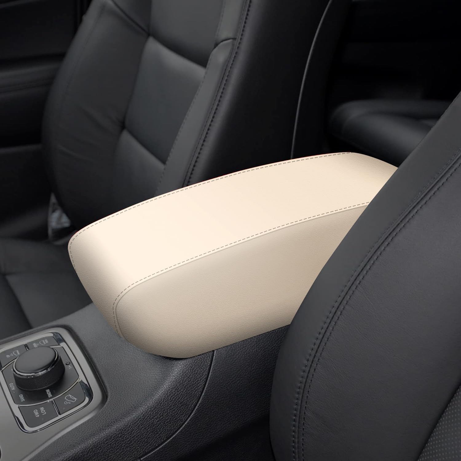 Aomsazto Armrest Covers For 2011-2021 Grand Cherokee Beige