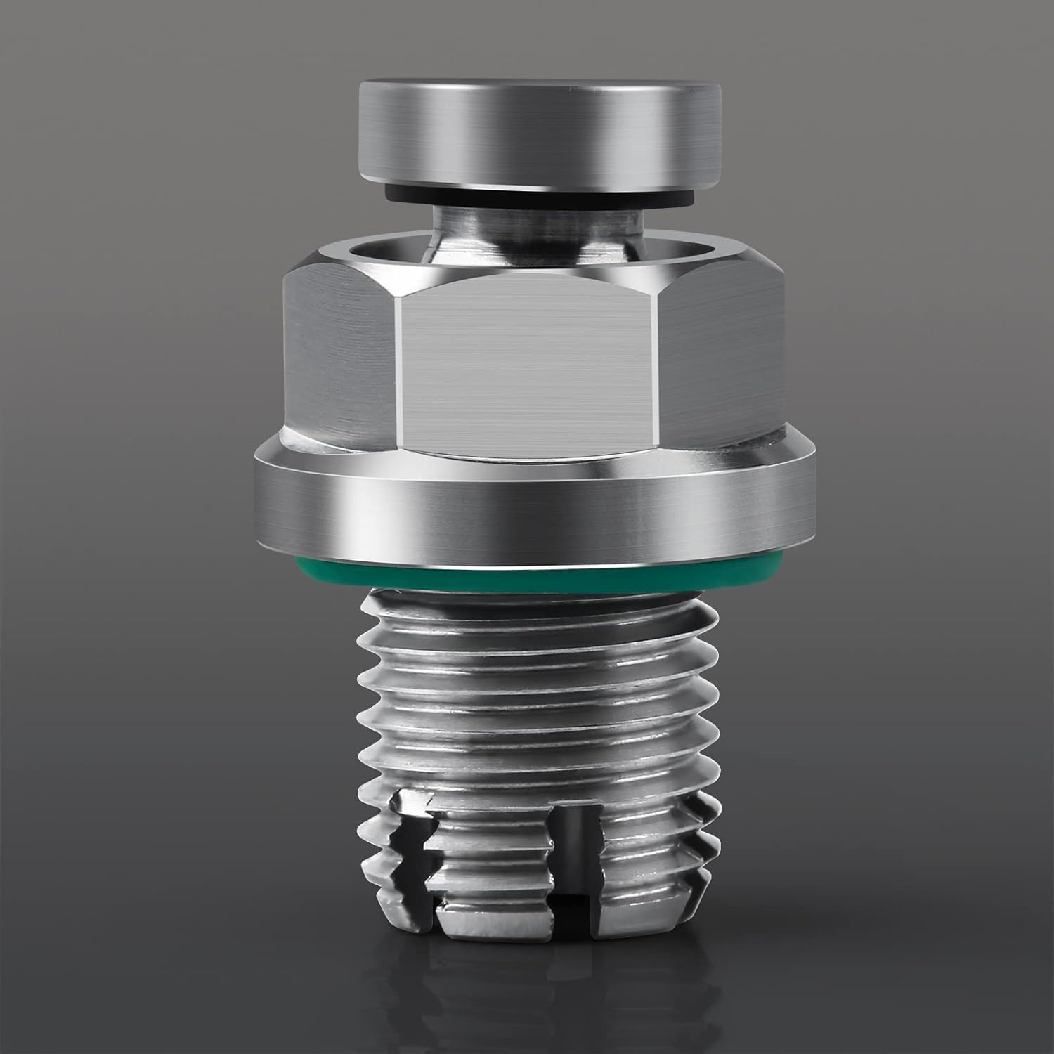 Deefill 1/2-20 Double Oversize Piggyback Oil Drain Plug, Stainless Steel Self Tapping Oil Pan Thread Repair Kit