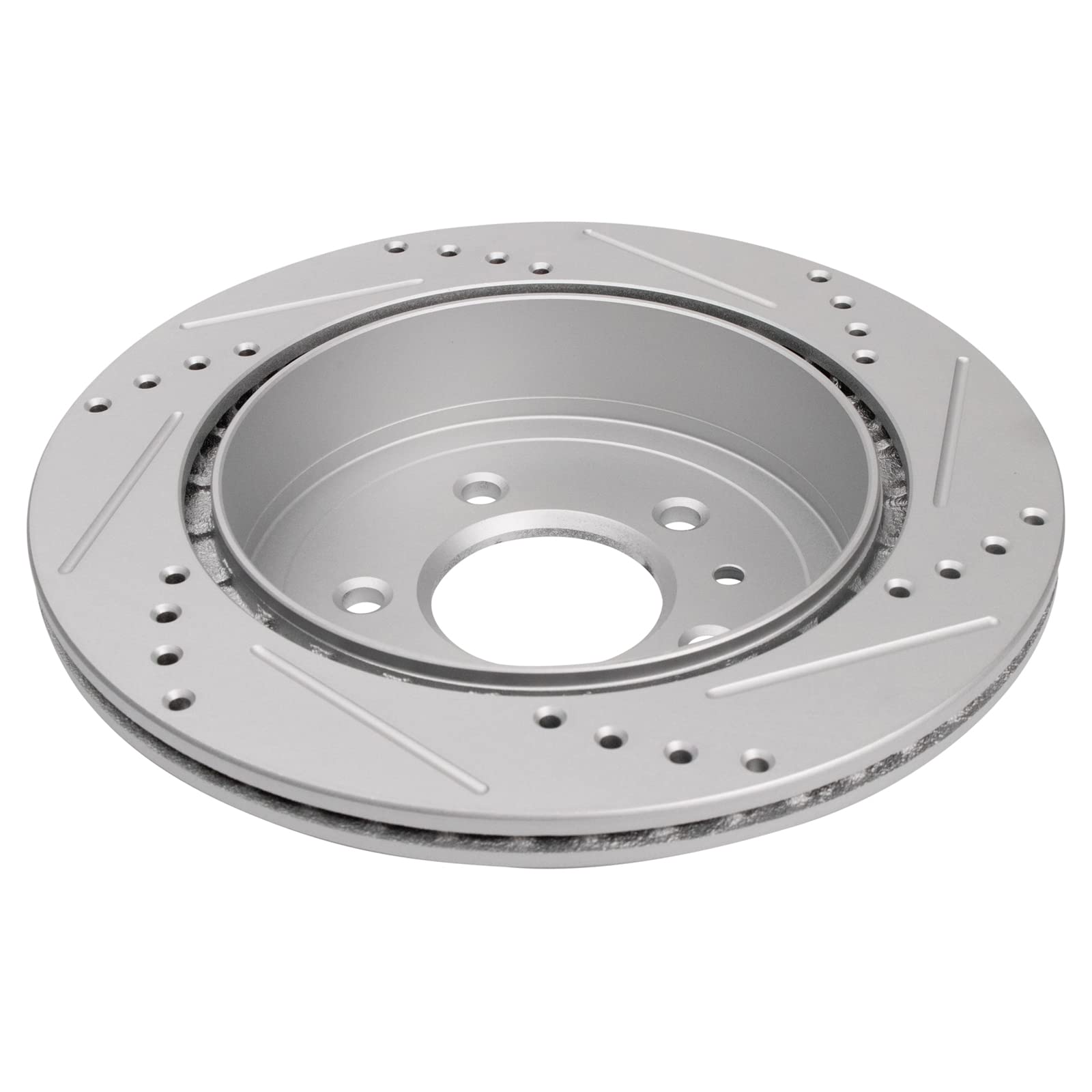 Trq Rear Performance Brake Rotors Set Vented Premium G-Coated Cross Drilled & Slotted Compatible With 2007-2012 Mazda Cx-7