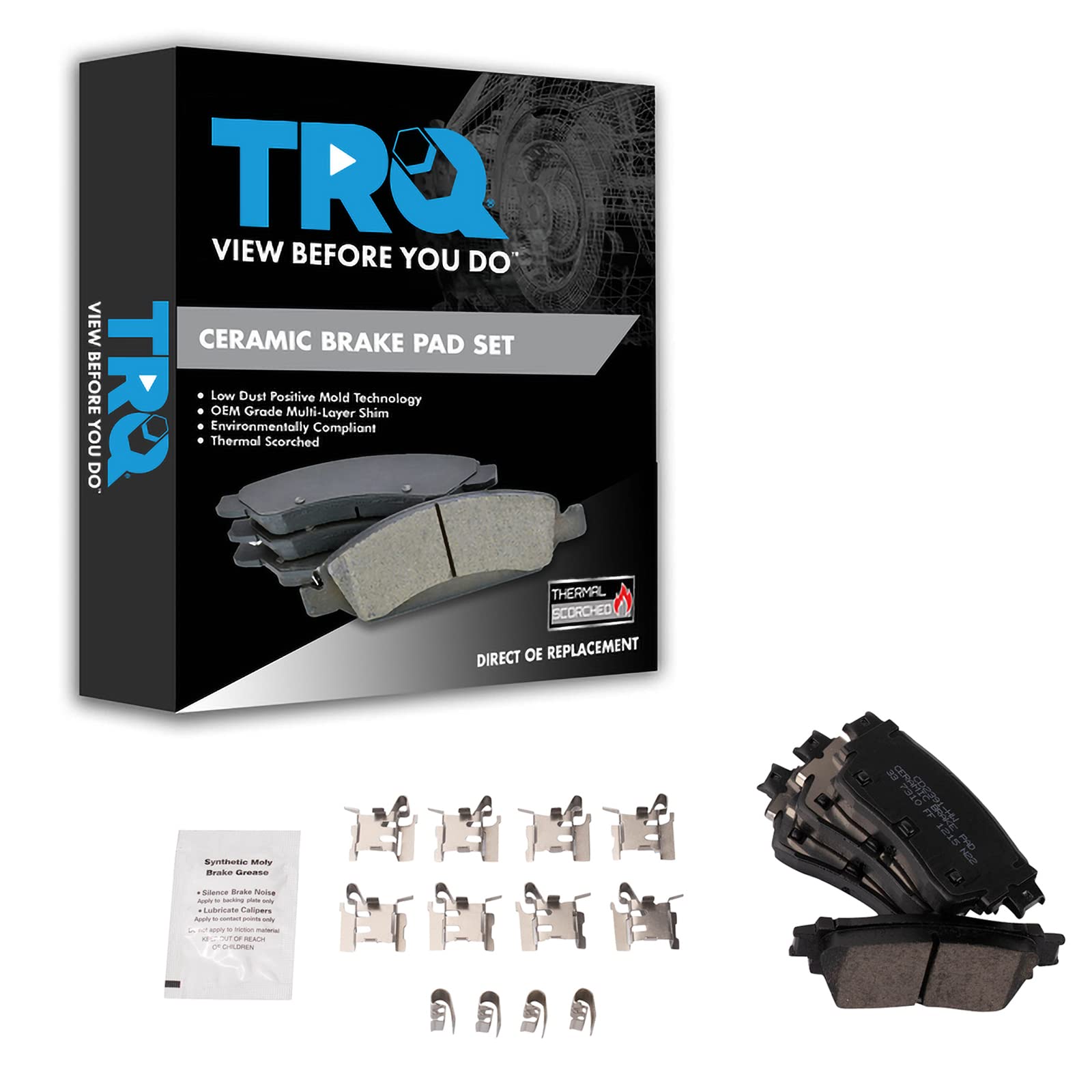 Trq Rear Brake Pads Ceramic Compatible With 2022 Nissan Pathfinder 2021-2022 Rogue