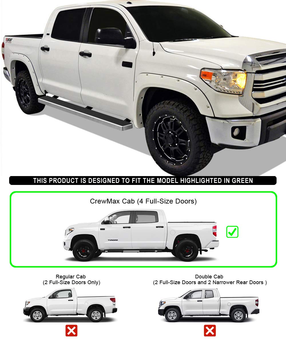Aps Running Boards 5 Inches Compatible With Toyota Tundra 2007-2021 Crewmax (Nerf Bars Side Steps Side Bars)