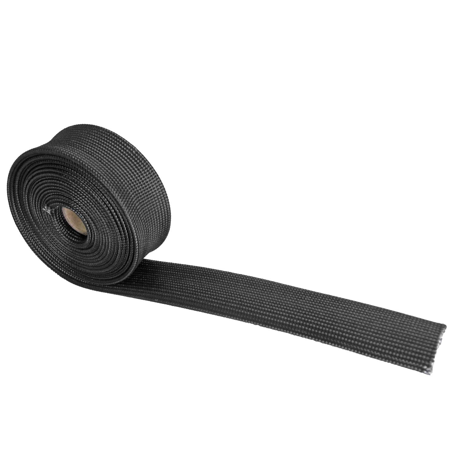 Fiberglass Heat Wrap Wire Shield Sleeve- 1 Idx 10' Adjustable Black Exhaust Heat Shield Spark Plug Wire Heat Shield Roll For Car&Auto Wire Loom Heat Shield Brake Line Cable Heat Shield