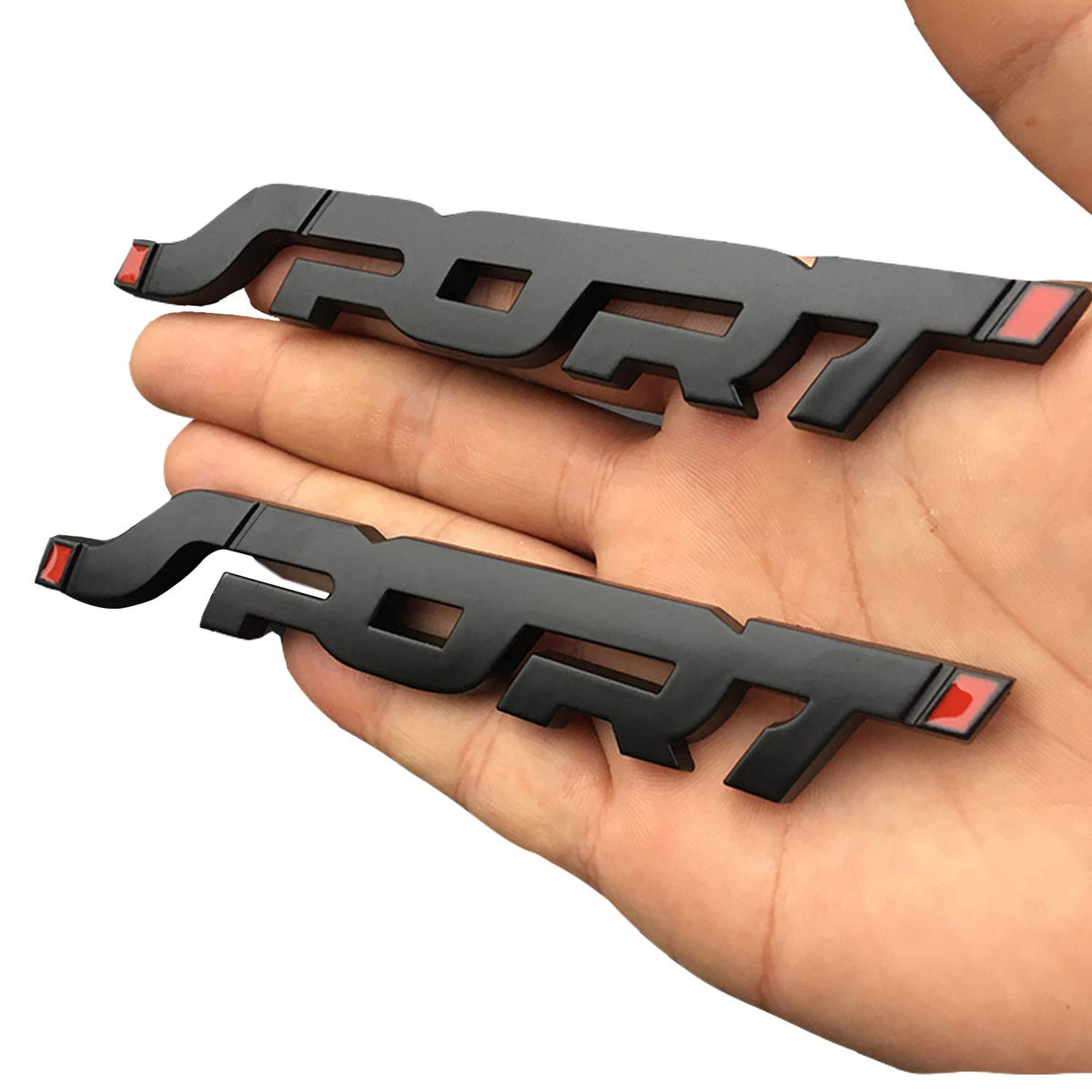 Huapx 2Pack Metal Car Sport Sticker,3D Premium Car Side Fender Rear Trunk Emblem Logo Badge Decals Compatible For Ford/Jeep/Bmw/