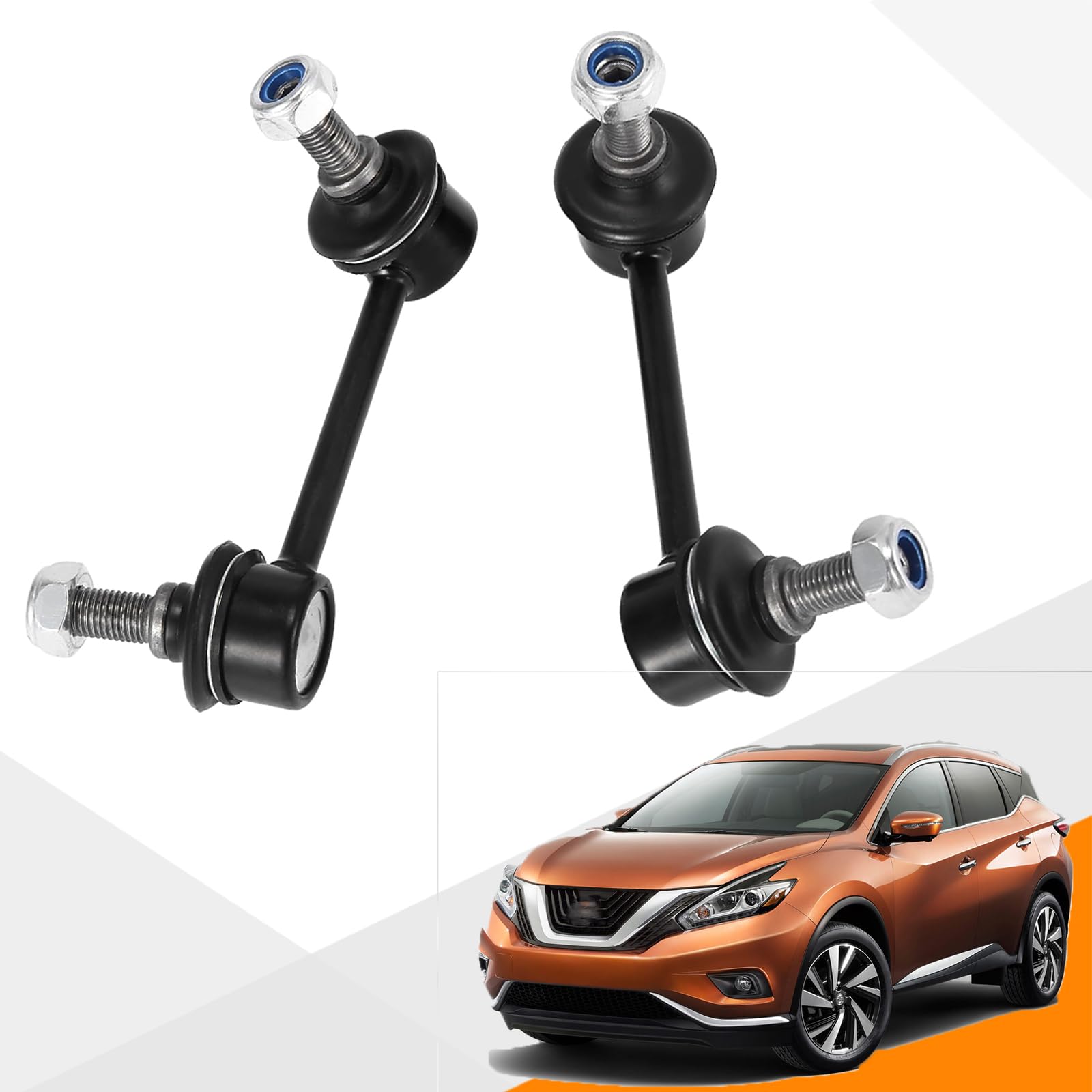 K750255 K750256 (2) Front Sway Bar End Link Compatible With 2007-2012 Altima, 2009-2014 Murano, 2009-2014 Maxima