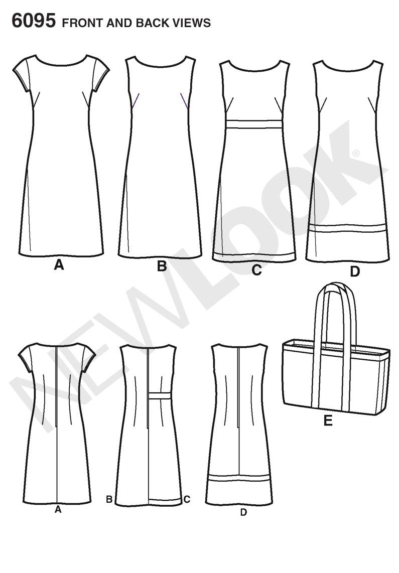 New Look U06095A Misses Dresses Sewing Pattern