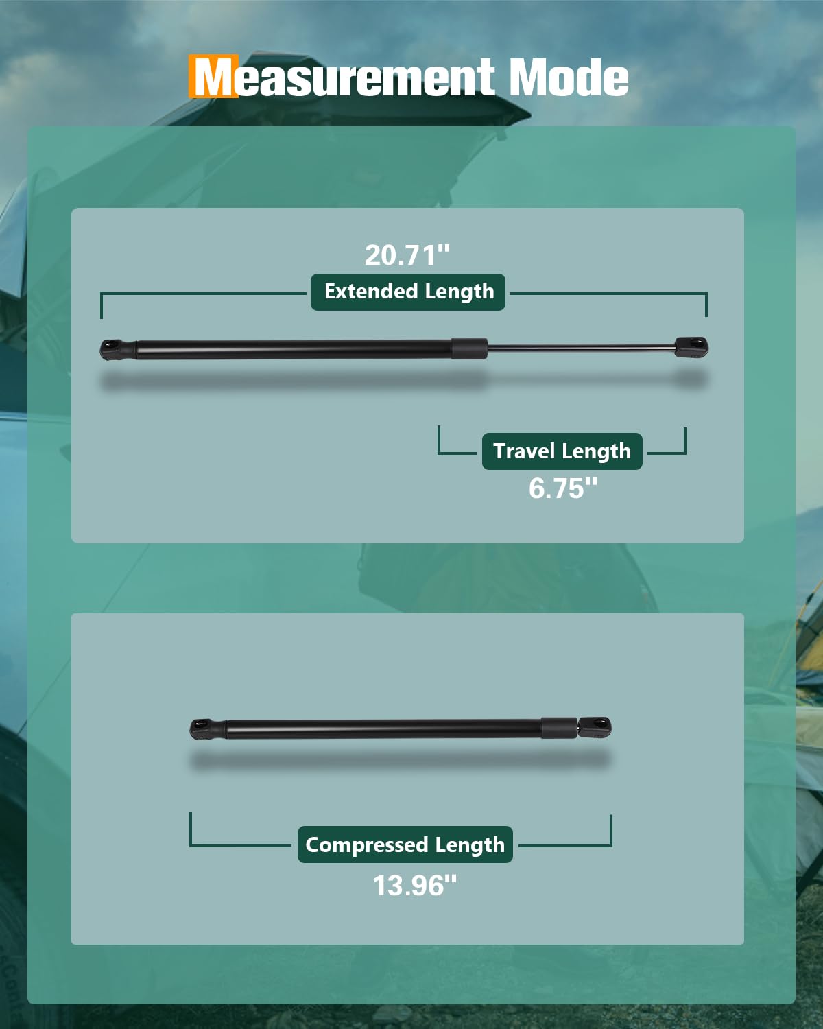 Scitoo 689500F012 2Pcs Lift Supports 20.71'' Fit For Corolla Verso (Zer,Zze) Mpv 2004-2009 Shock Struts Liftgate