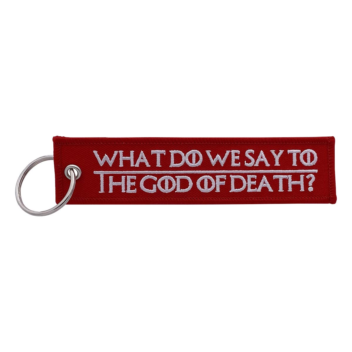 Boostnatics Keychain Tag For Motorcycles, Scooters, Bike, Cars, Backpacks, Gifts, & More (God Of Death (Red/White))
