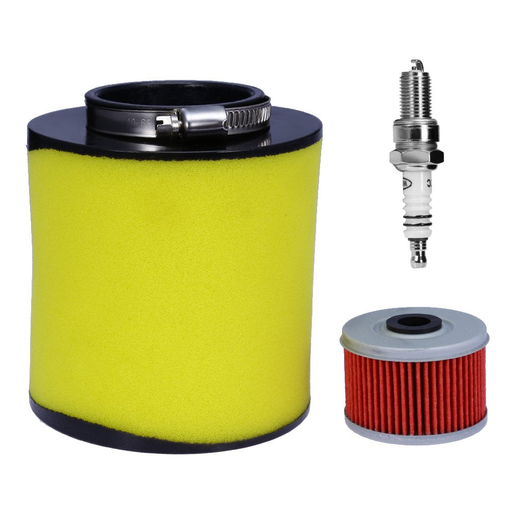 Saihisday 17254-HN5-670 Air Filter, Oil Filter & Spark Plug for Honda Rancher 350 TRX350TE / TRX350TM / TRX350FE / TRX350FM Fore