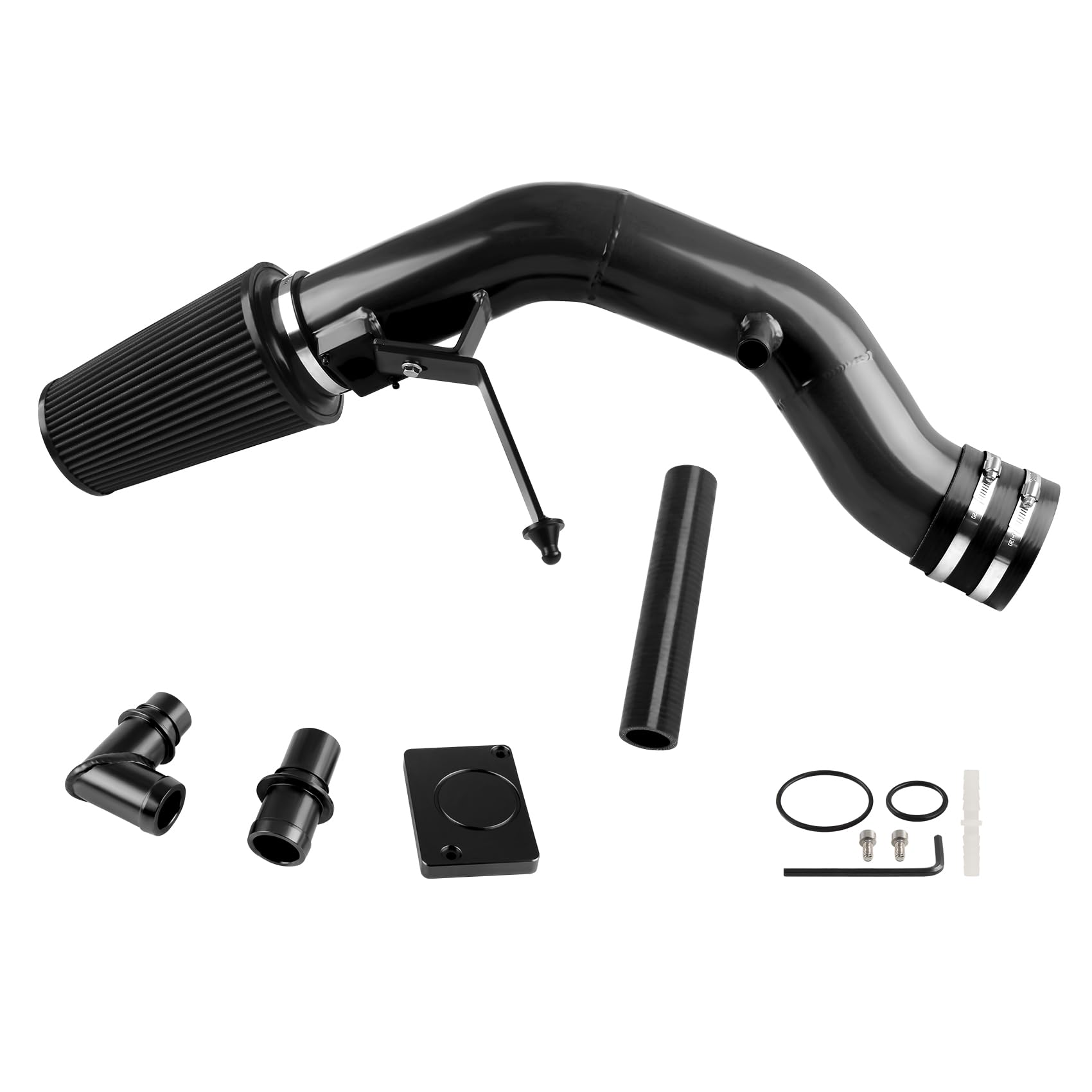 Cold Air Intake Kit for 2003-2007 Ford 6.0L F-250 F-350 Powerstroke Diesel 6.0L (Black)