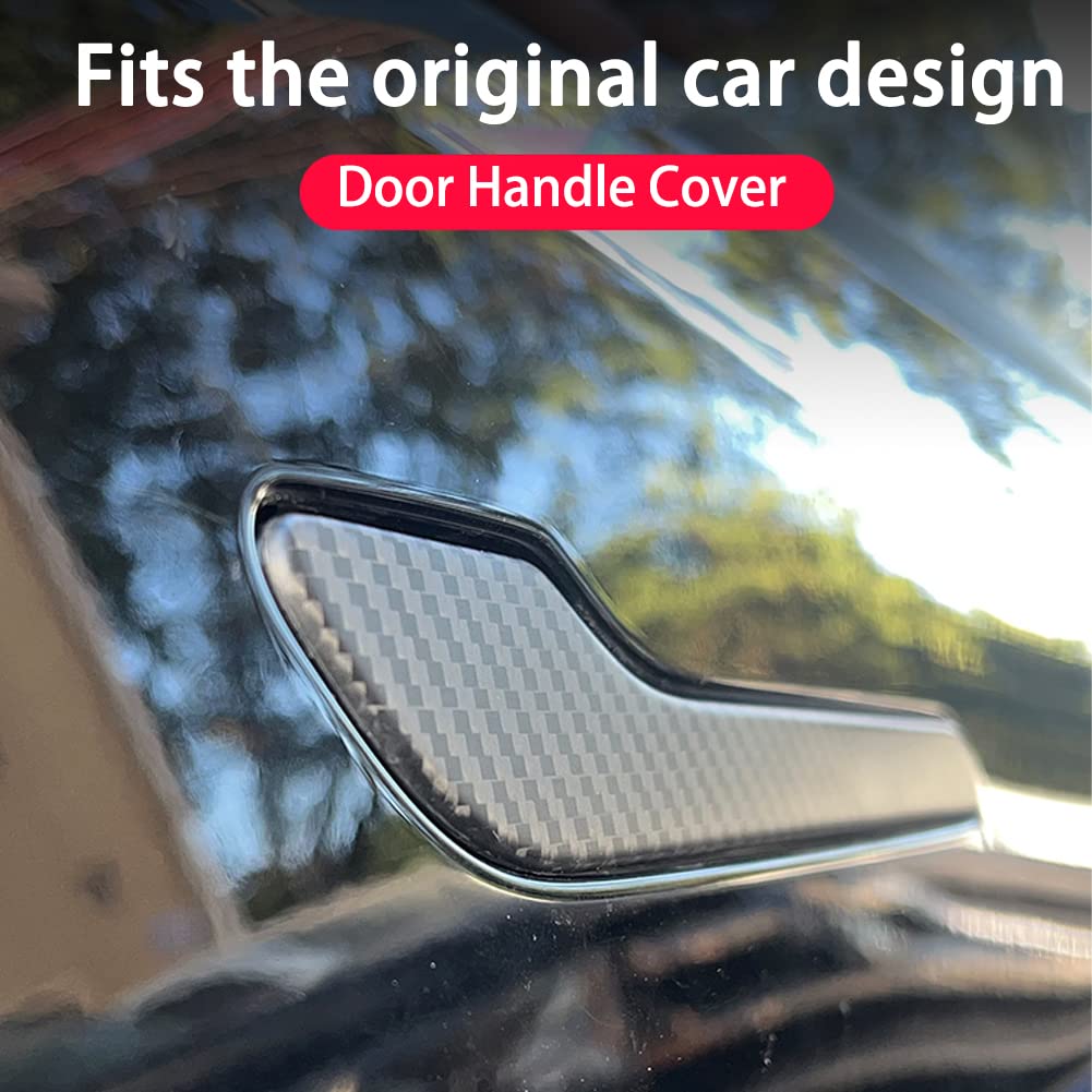 YJMOTOR Fit Tesla Model 3 and Modle Y 2017-2025 Door Handle Decoration Cover,for Car Door Handle Sills Protection Wrap Accessori