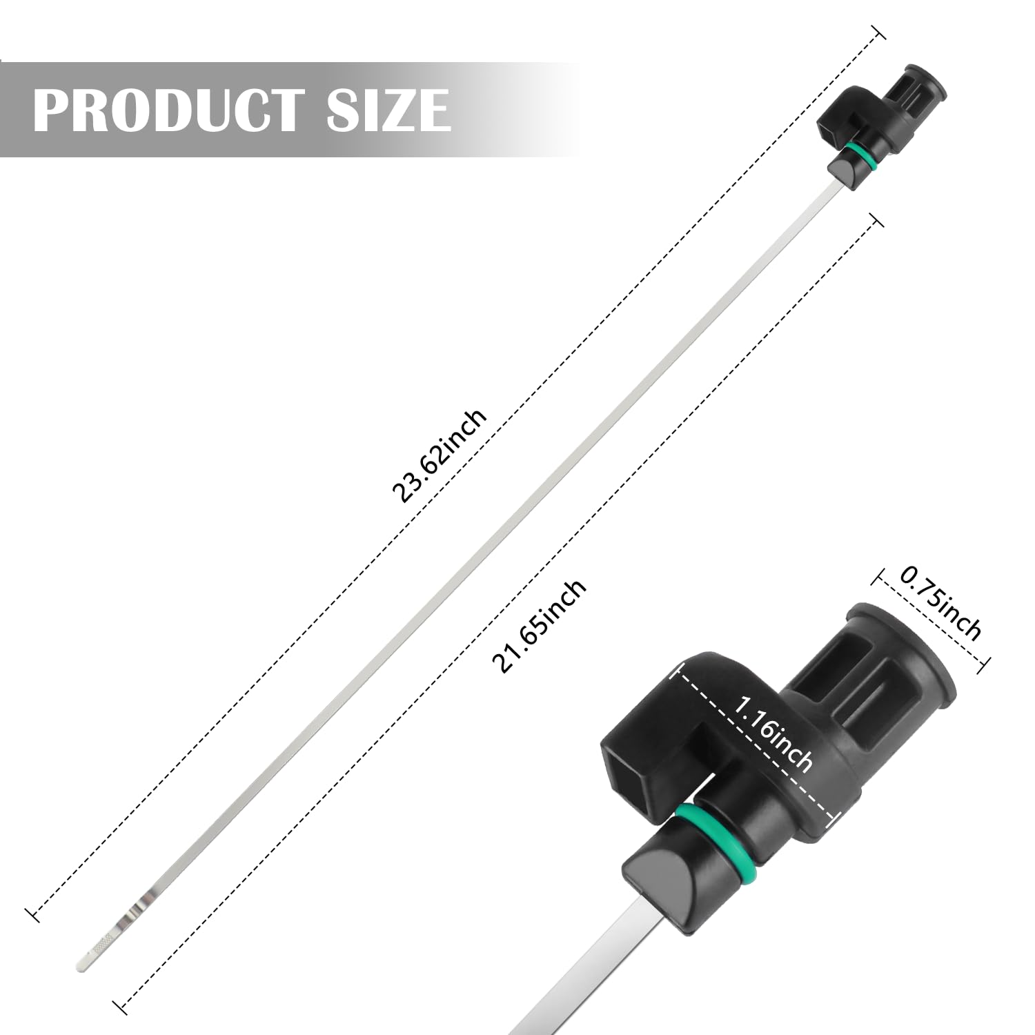 Aokdom CVT Transmission Dipstick for Nissan Rogue/Altima, Oil Level Gauge, 23.62in, Black/Silver, OEM#31086-JA00A