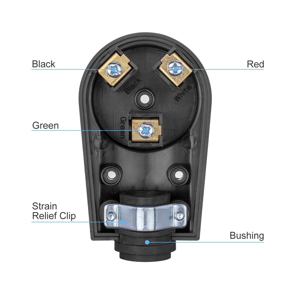 Miady 30Amp Rv Replacement Female Plug With Easy Unplug Design, Etl Certified