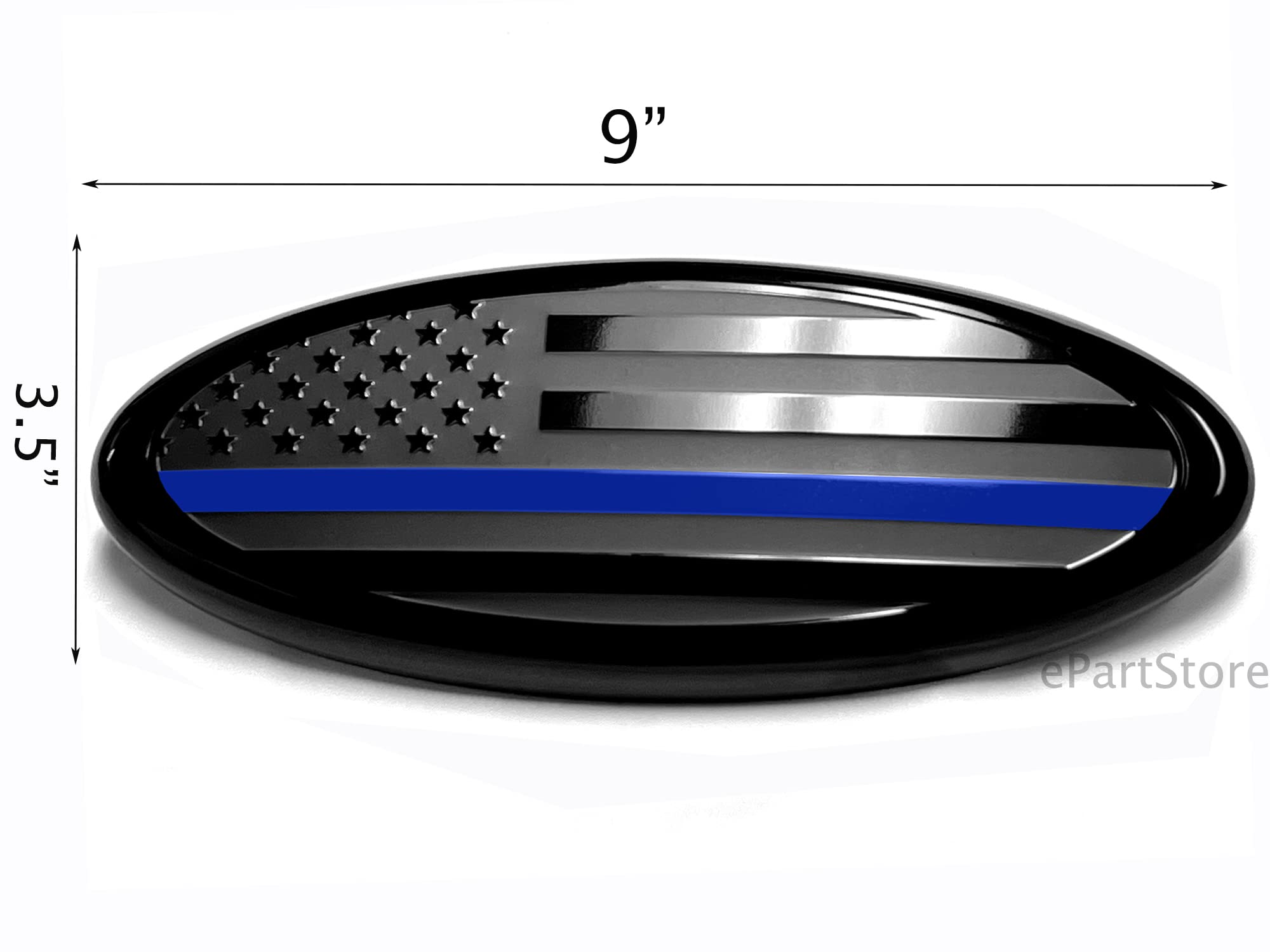 9 inch Front Grille/Tailgate Emblem 9''X3.5'' Oval Decal Badge Nameplate for F150, for F250, for F350, for Edge, for Explorer, f