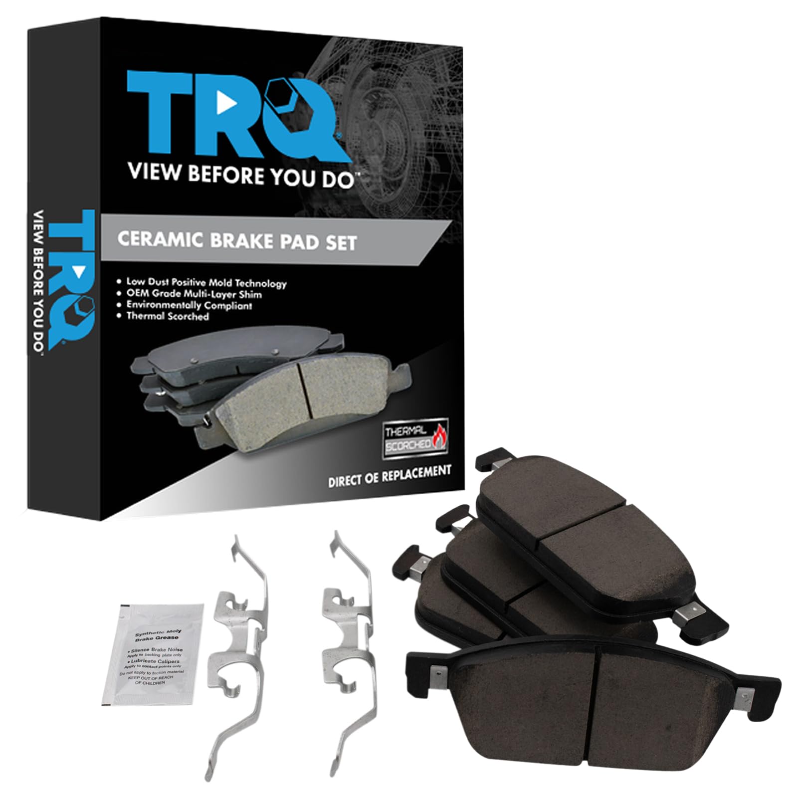 TRQ Front Brake Pads Ceramic Compatible with 2015-2018 Ford Focus 2015-2019 Lincoln MKC