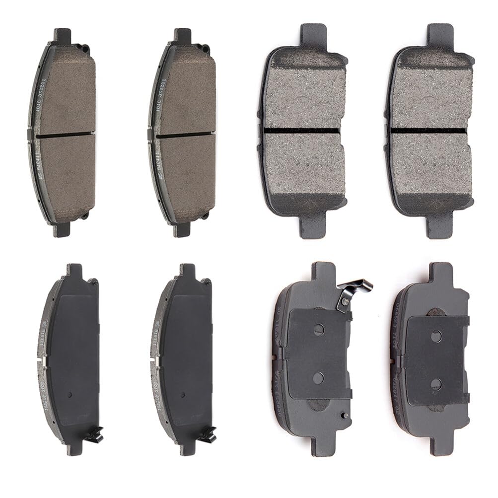 Automuto 8Pc Front & Rear Disc Brake Pads Set D865 D855 For Acura Mdx 2003-2006