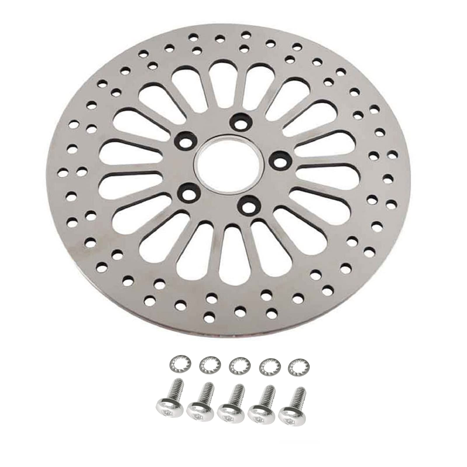 Sharkroad 1 Piece Rear Rotor For Harley Davidson Brake Parts Upgrade, Suit For Touring Sportster Softail Dyna 11.5'' Rear Brake