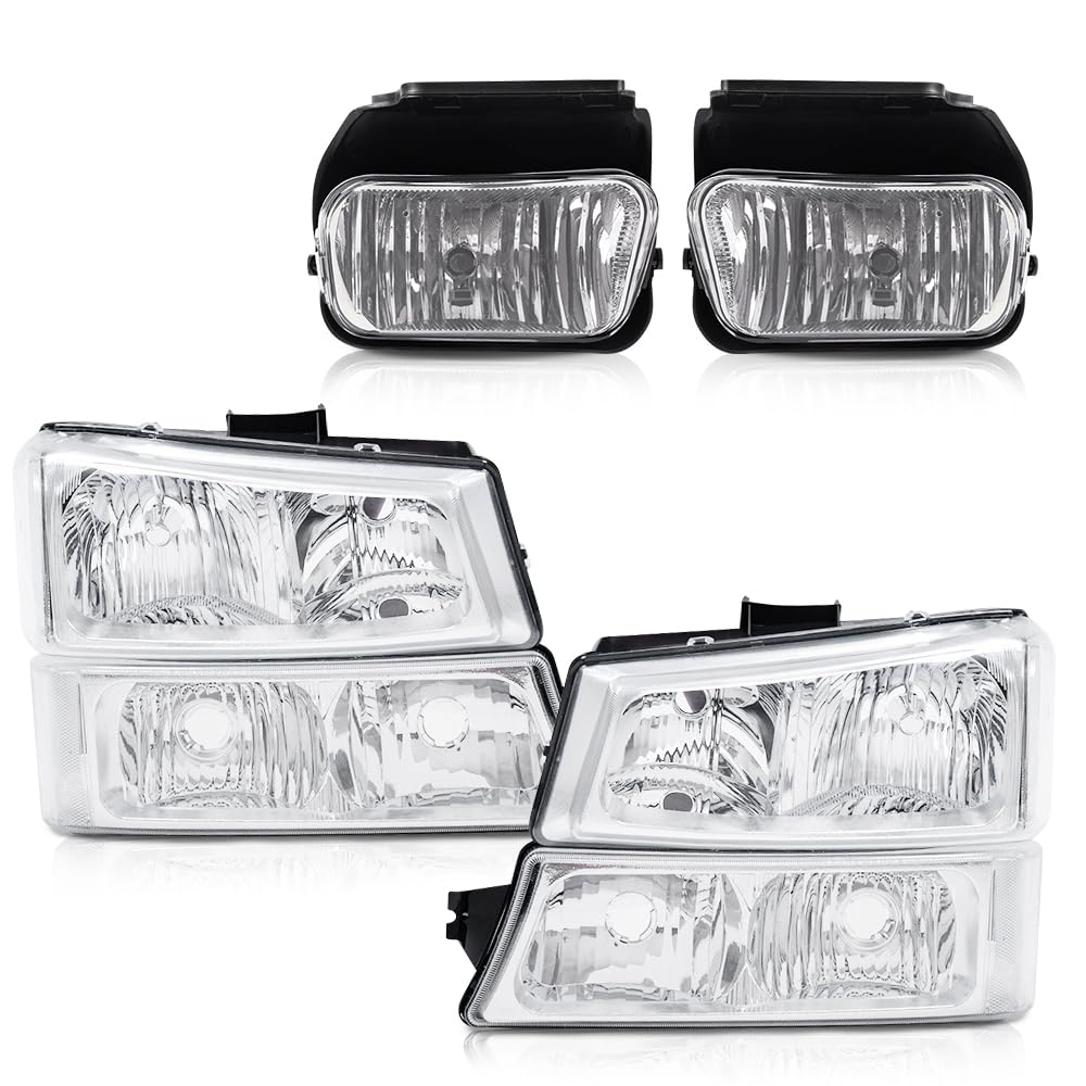 GRAND ORANGE Compatible for Chevy Avalanche 2003-2006/Silverado 1500HD 2003-2007 /Silverado 2500HD 2003-2006 4pcs Clear Corner H