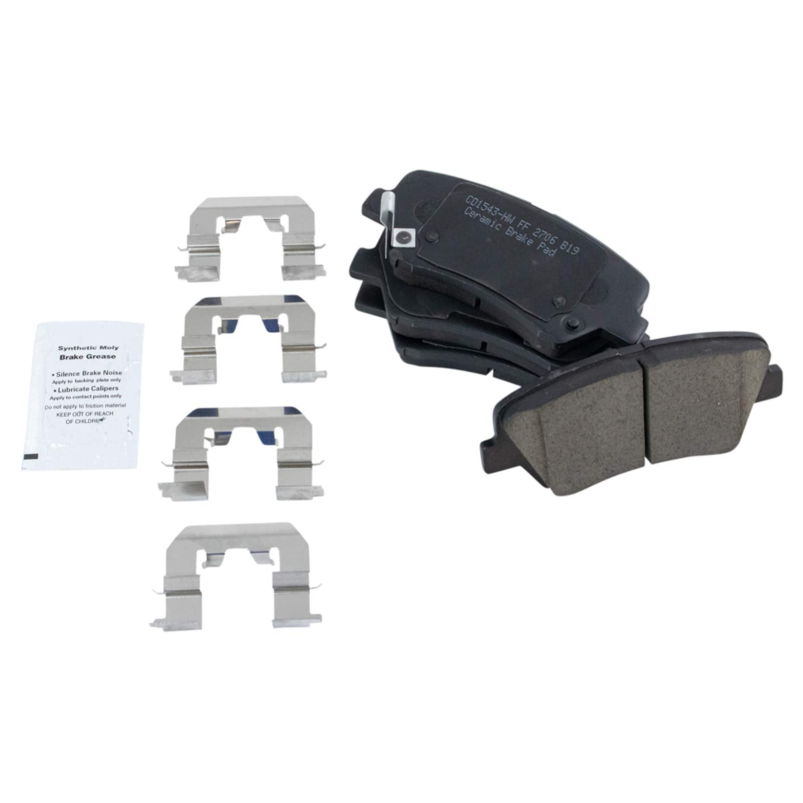 Trq Front And Rear Brake Pad & Rotor Kit Brake Pads Brake Rotor Ceramic Compatible With 2011-2016 Hyundai Elantra 2013-2014 Elan