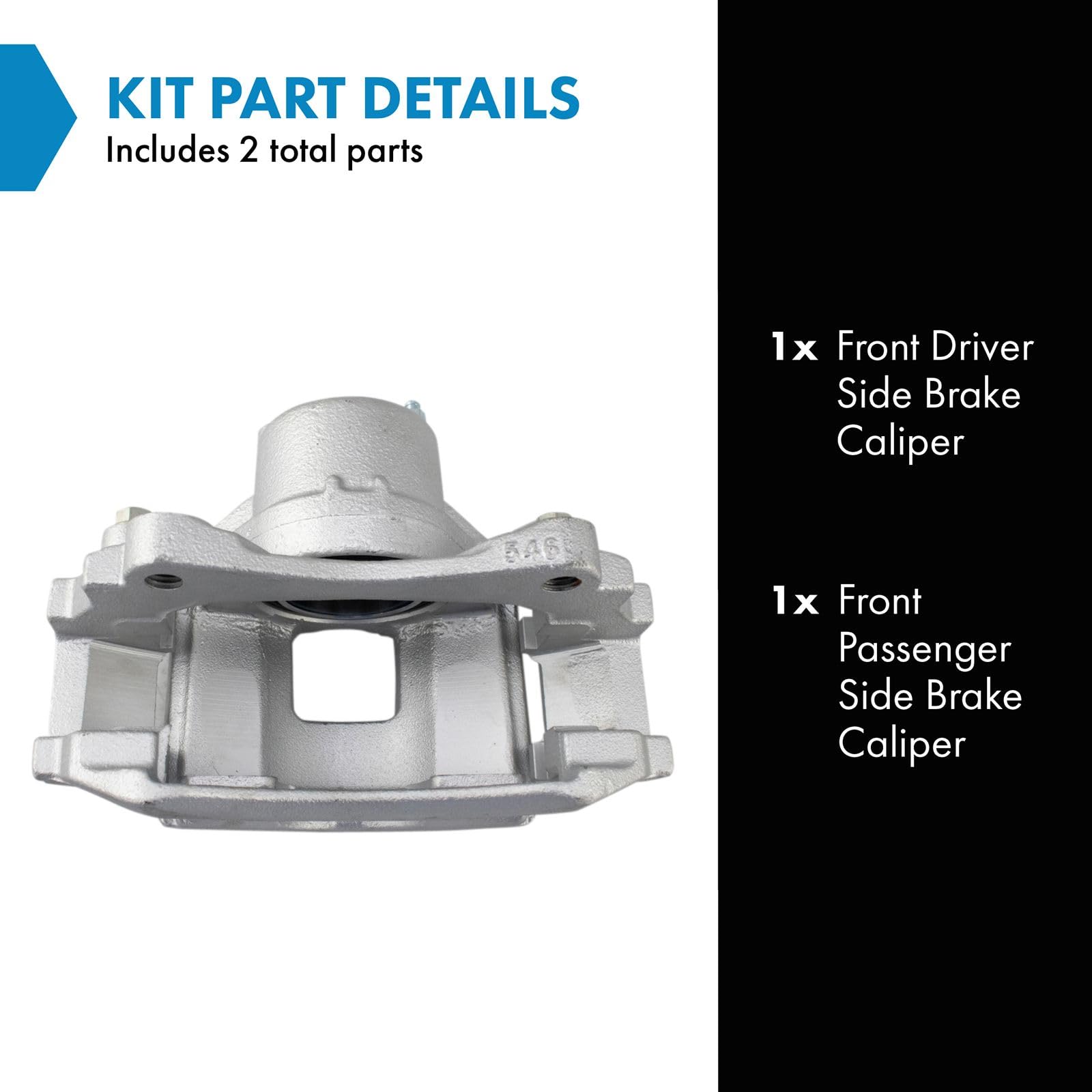 Trq Front Brake Caliper Set Compatible With 2005-2009 Buick Lacrosse 2005-2007 Terraza 2005-2008 Chevrolet Uplander Pontiac Gran