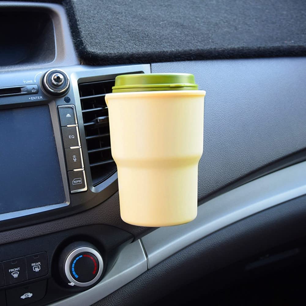 Mioyoow Car Cup Holder Hook, Wear-Resistant Auto Drink Holder 3.54'' Caliber Window Door Cup Holder With Ventilation Clip For Co