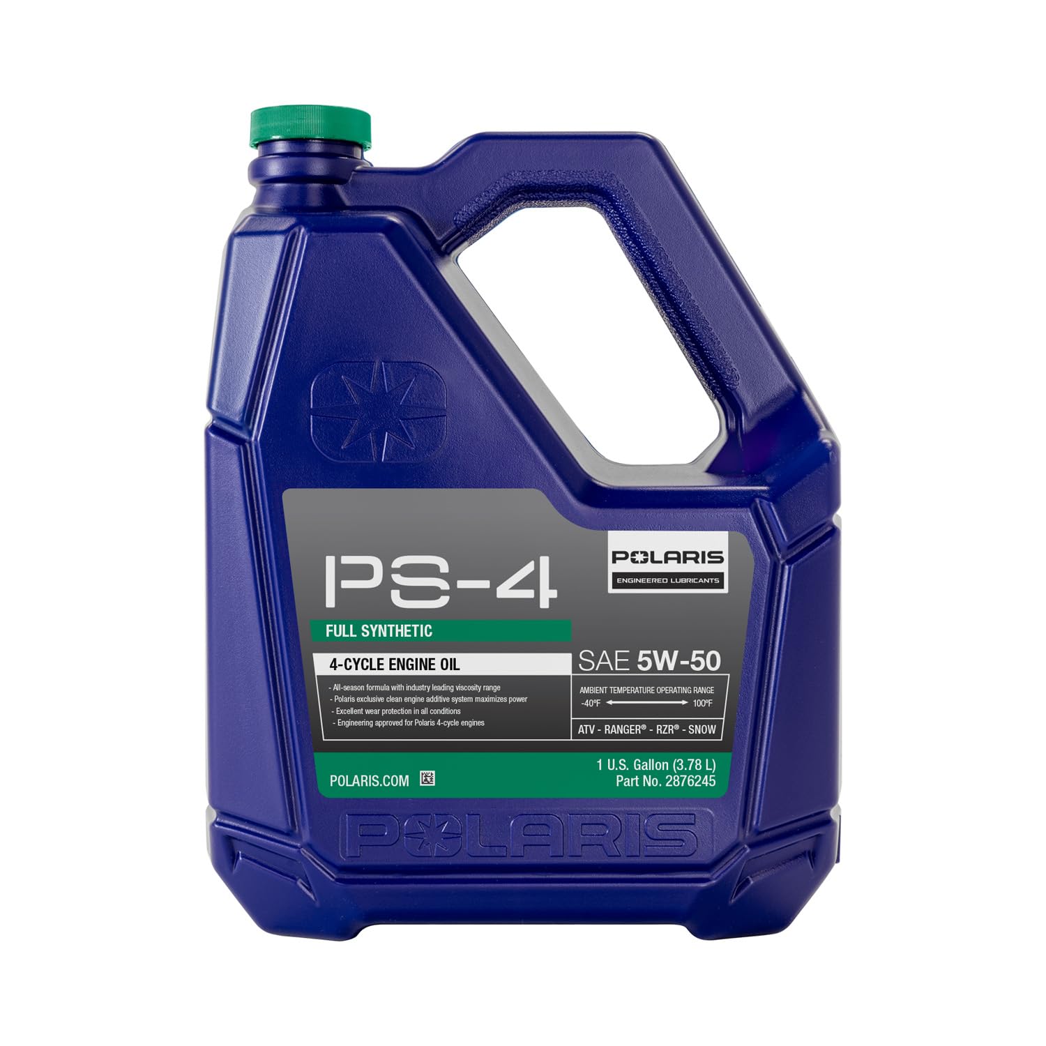 Polaris Ps4 All-Season 4 Cycle 5W50 Full Synthetic Motor Oil For Specific Ranger, General, Rzr, Sportsman, Scrambler Models With