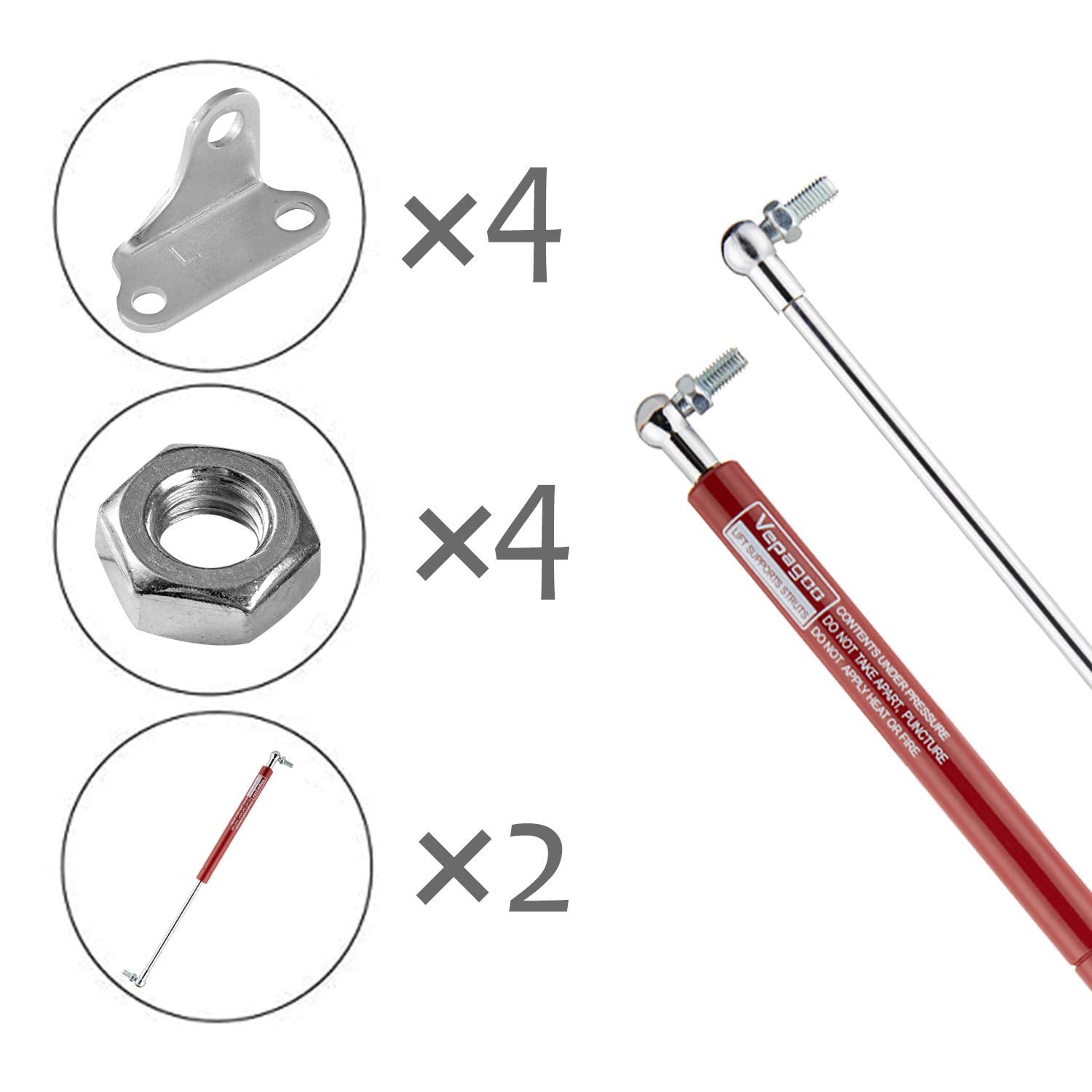 15 Inch 67Lb/300N Per Gas Shock Strut Spring For Tool Box Outdoor Cabinet Rv Bed Floor Hatch Door And Other Custom Heavy Duty Bo