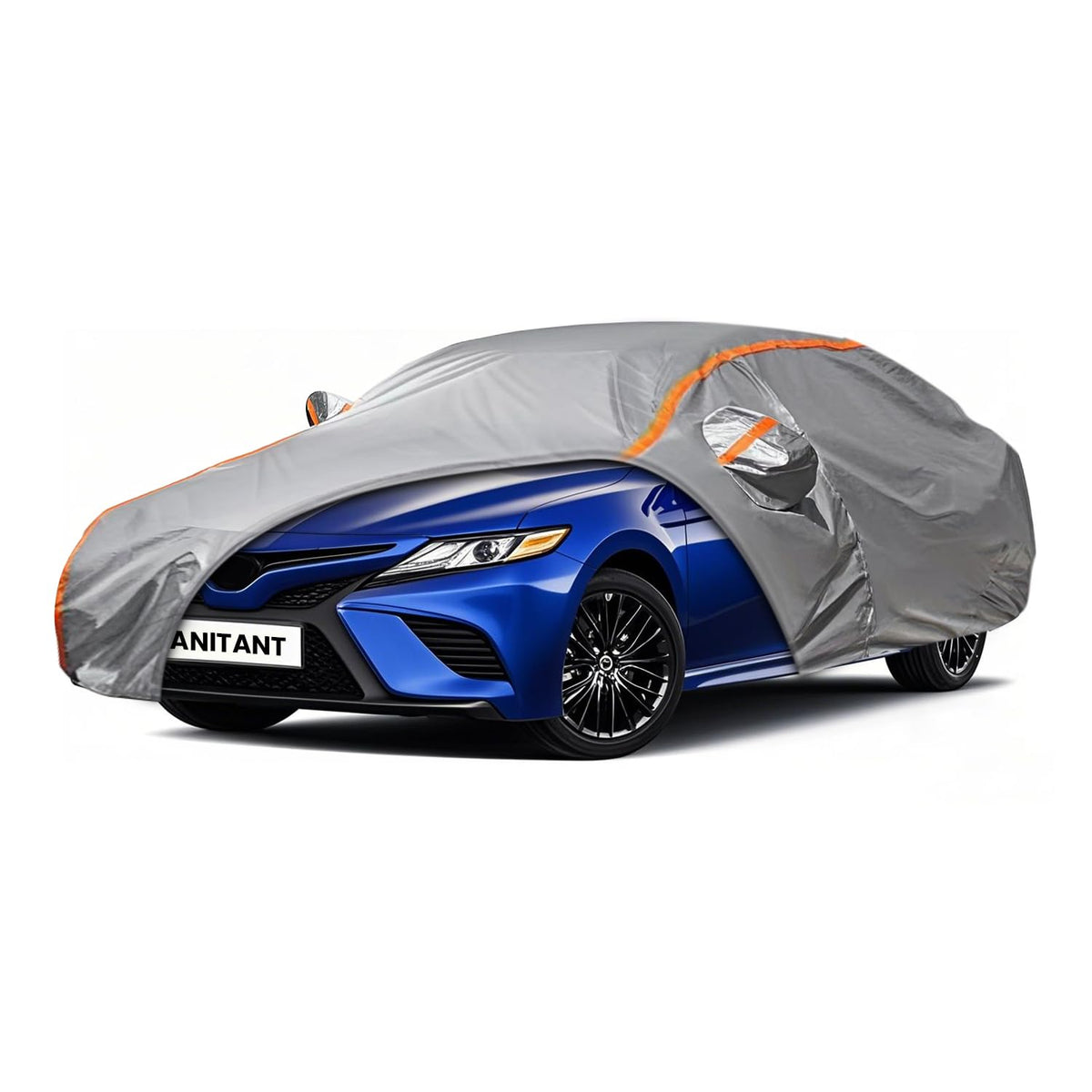 ANITANT Custom Fit Toyota Camry 1996-2025,Honda Accord 2001-2025 Outdoor Waterproof Car Cover All Weather with Door Zipper Cotto