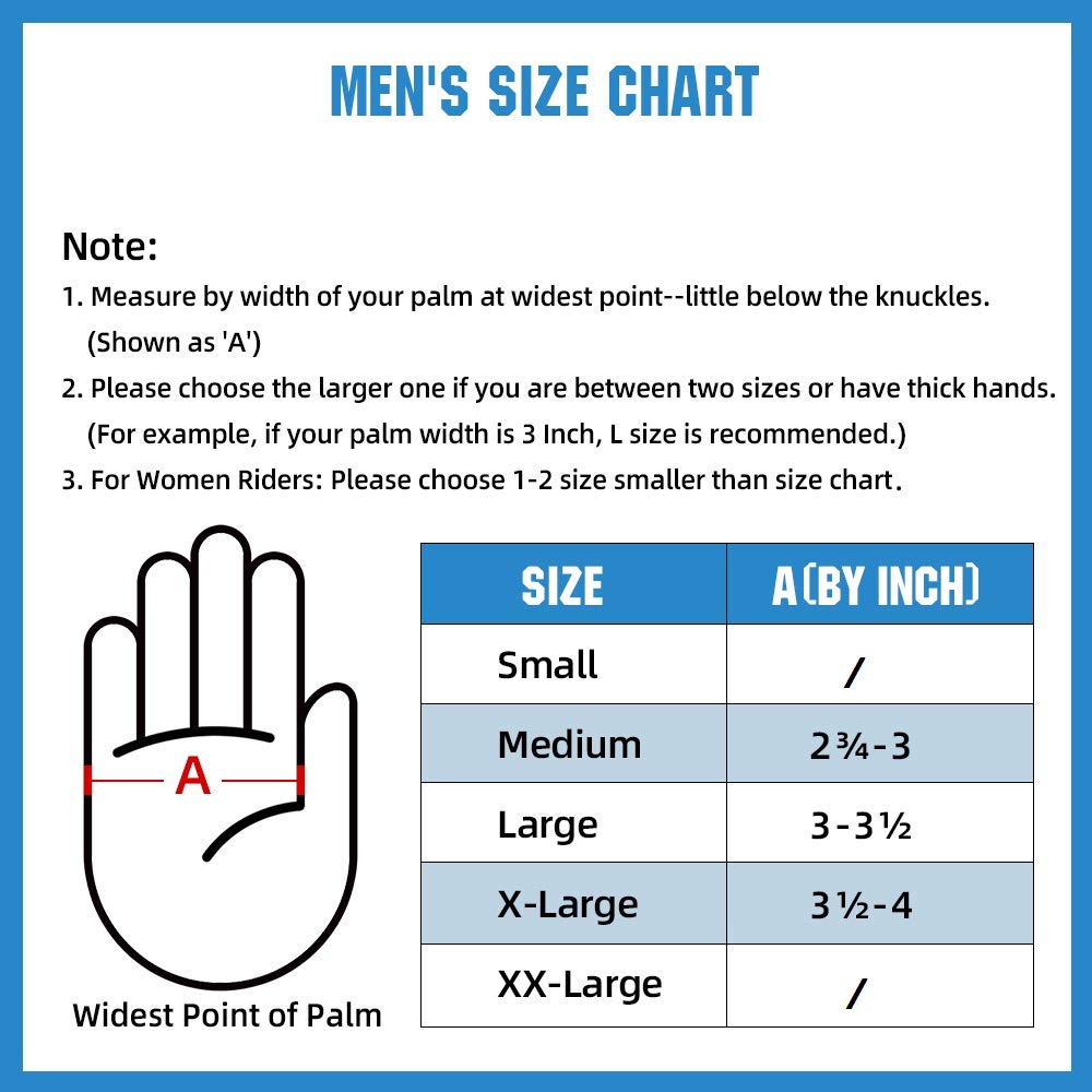 Kaiwende Half Finger Men'S Motorcycle Gloves Gel Padded Fingerless Leather Motorbike Gloves (Black, X-Large)