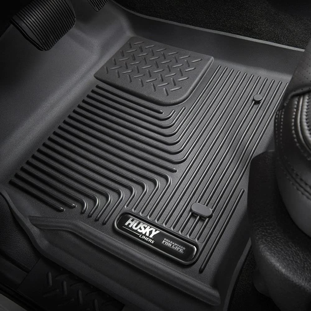 Husky Liners X-Act Contour Floor Mats | Fits 2015-2023 Jeep Cherokee | Front Row, 2-Pc Black - 55431