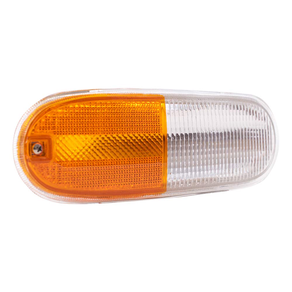 Brock Replacement Driver and Passenger Park Signal Front Marker Lights Lamps Lenses Compatible with 98-05 New Beetle 1C0953155L 1C0953156L