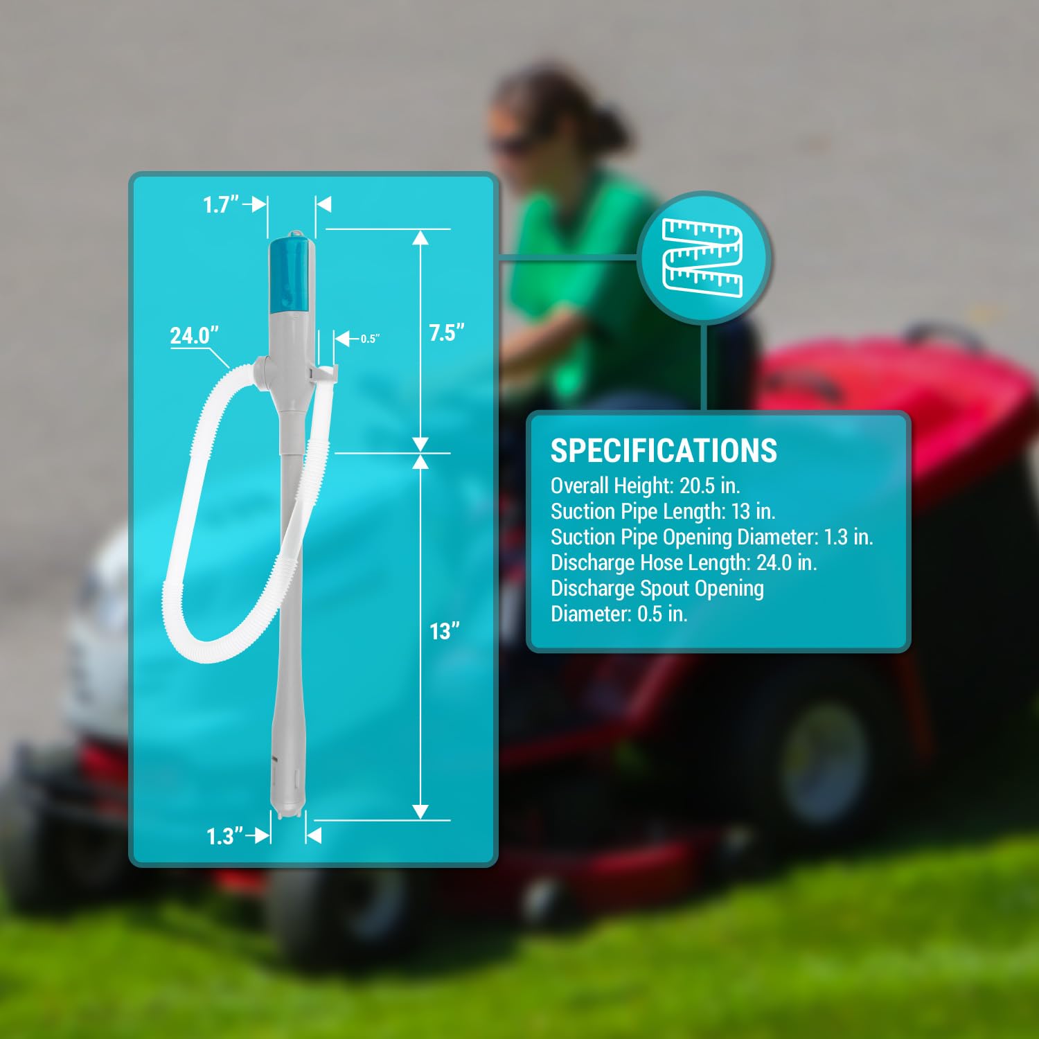 Tera Pump Basic (Aa) Battery-Powered Stick Pump/Fuel Transfer Pump (2.8 Gpm) Electric Gas Pump For Gas Diesel Kerosene & More