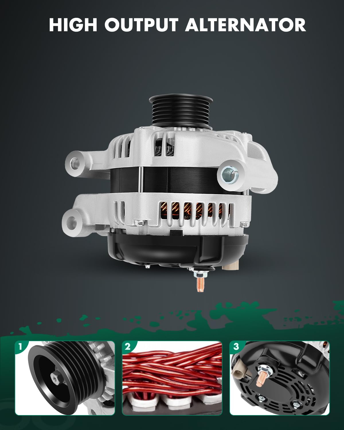 SCITOO Alternator Fits for Dodge for Charger 2006-2007, for Magnum 2005-2007 & for Chrysler 300 2005-2007, 2.7L 3.5L 5.7L 6.1L -