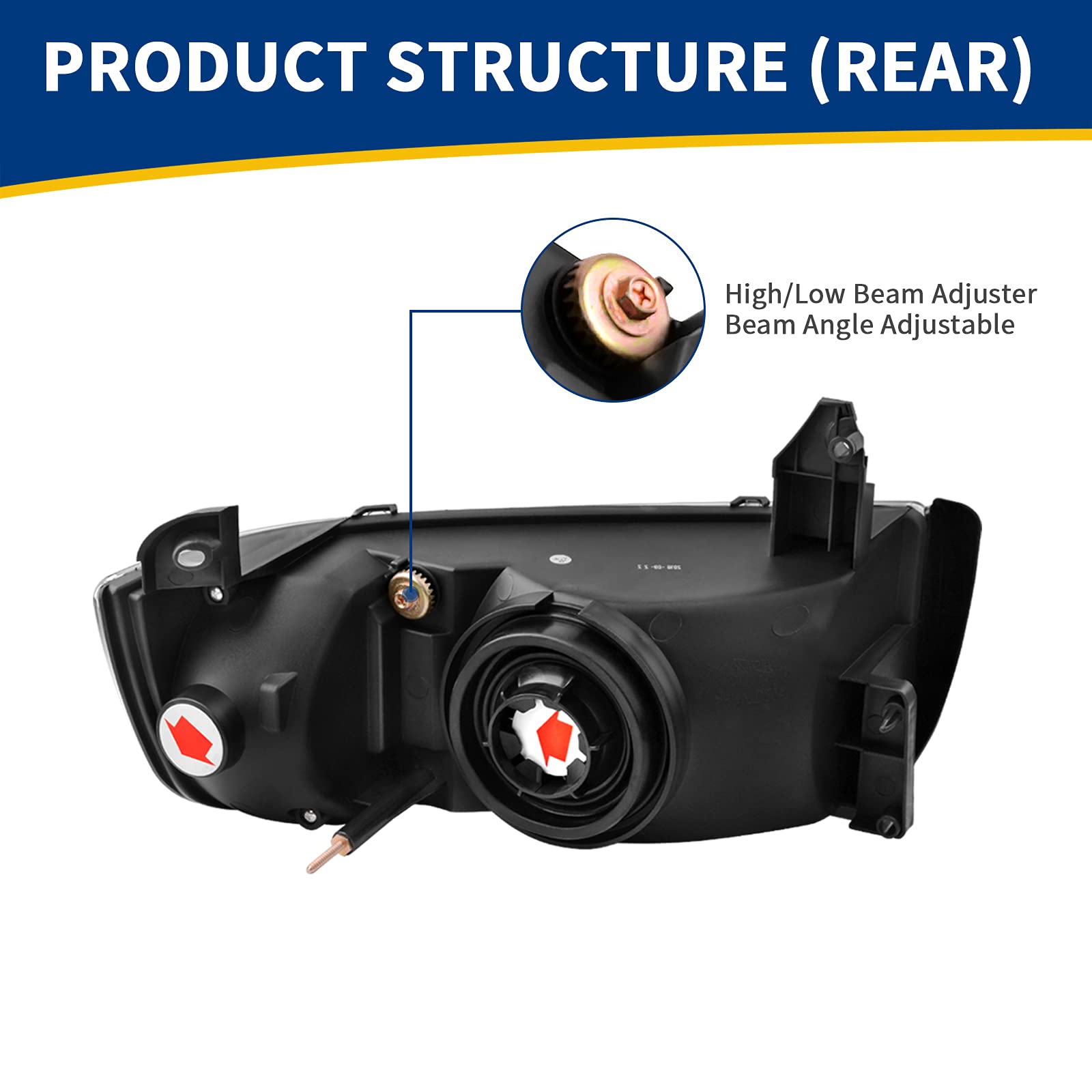 Autosaver88 Headlight Assembly Compatible With 1994-2001 Dodge Ram 1500/1994-2002 Dodge Ram 2500 3500 (Without Drl)