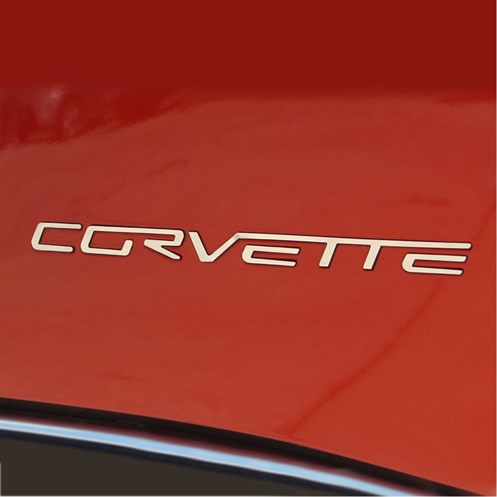 Corvette Rear Letters - Mirror Finish Stainless Steel (Set) : C6,Z06,Zr1,Grand Sport