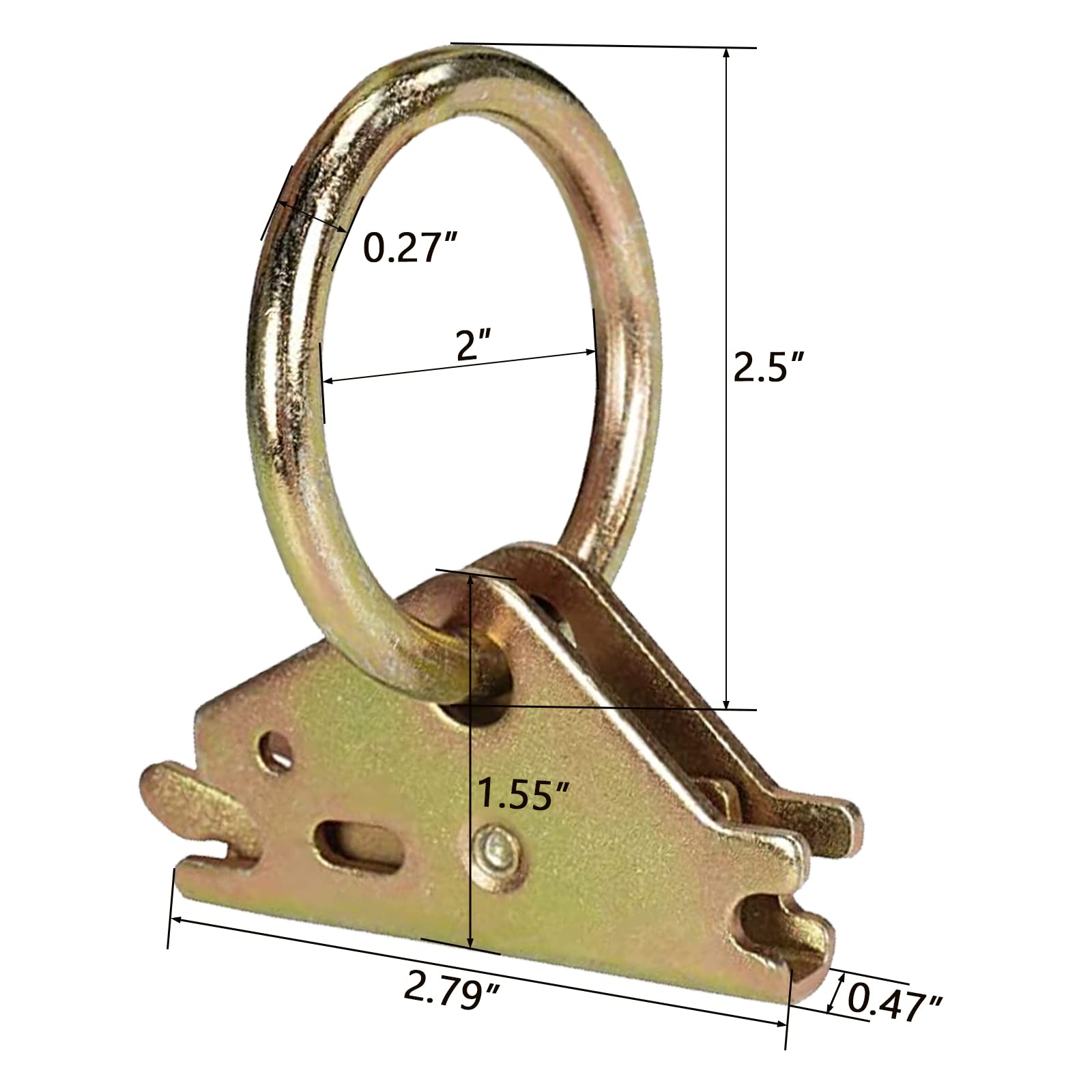 Eapele 40Pcs Steel E-Track O Ring Tie-Down Anchors, Secure Cargo In Enclosed/Flatbed Trailers, Trucks, Load Limit Of 1500Lb
