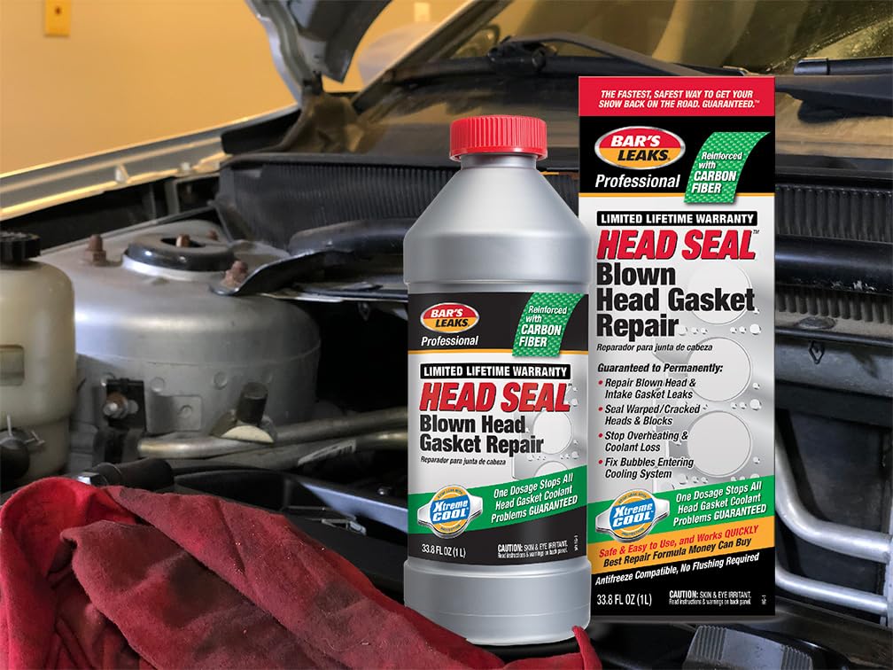 Bar's Leaks HG-1 Blown Head Gasket Repair, 33.8 oz - Pack of 4, Effective Engine Sealant for Leaks and Overheating Issues