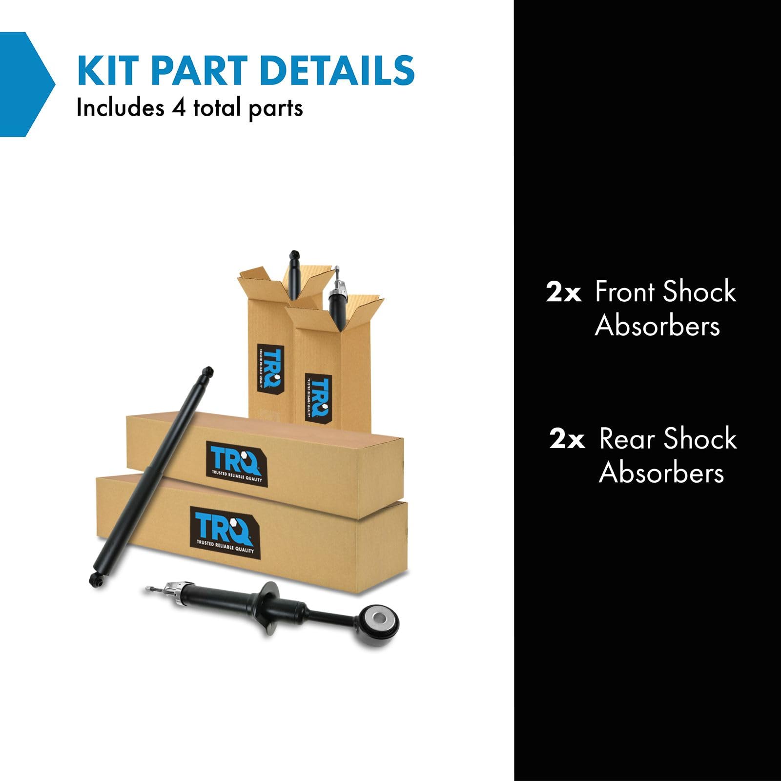 Trq Front And Rear Shock Absorber Set Compatible With 2004-2008 Ford F-150 2006-2008 Lincoln Mark Lt