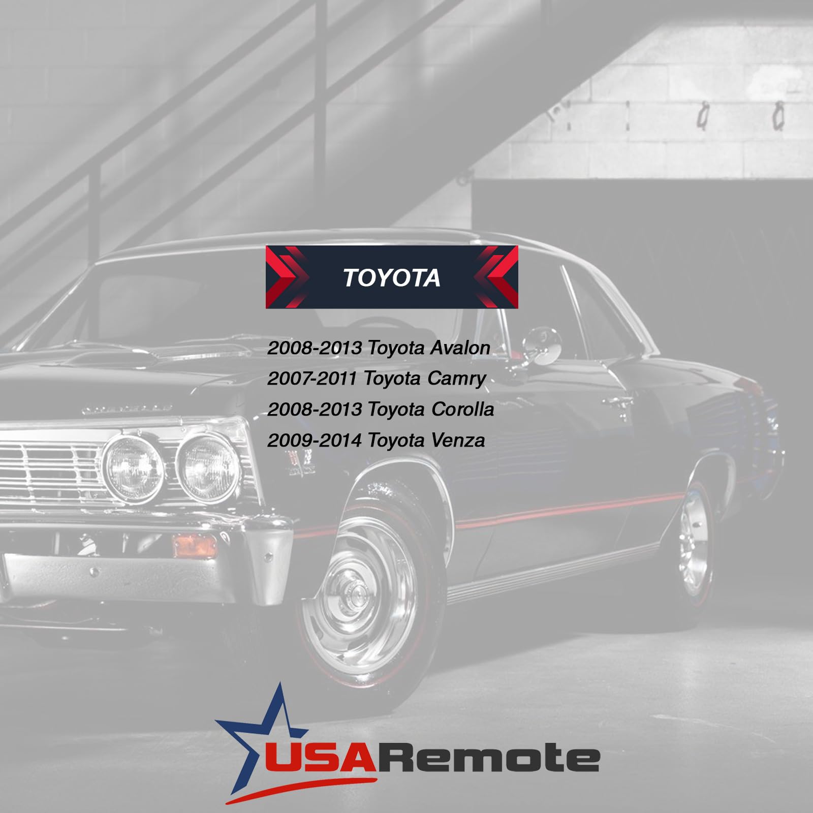 Key Fob Keyless Entry Remote Shell Case & Pad fits Toyota 2008-2013 Avalon / 2007-2011 Camry / 2008-2013 Corolla / 2009-2014 Ven