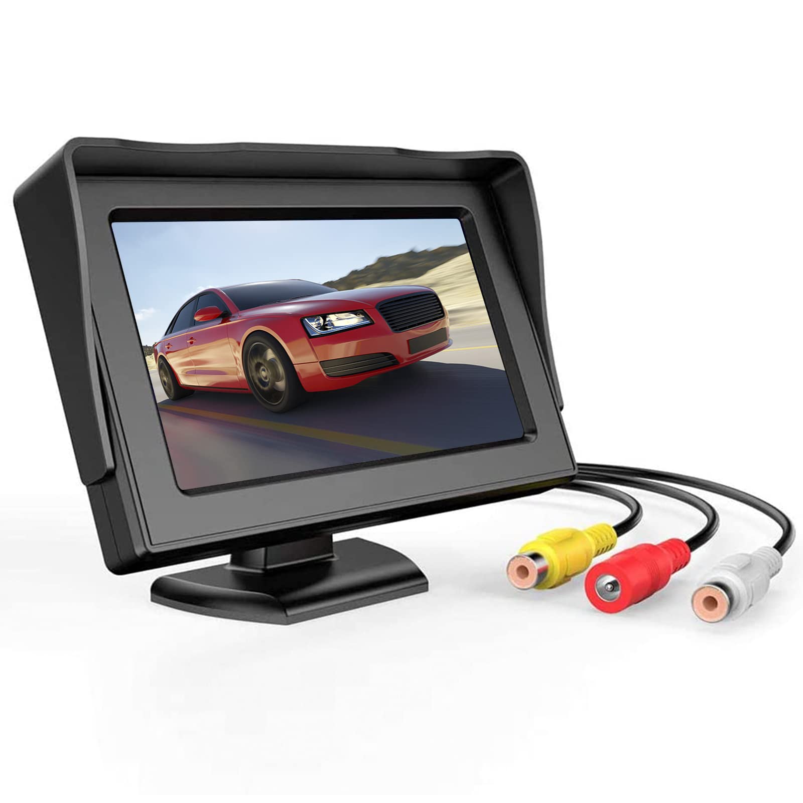 B-Qtech 4.3 Inch Color Tft Lcd Display Screen Backup Camera Monitor Only Rear View Reverse Monitor Display For Car Suv Van Truck