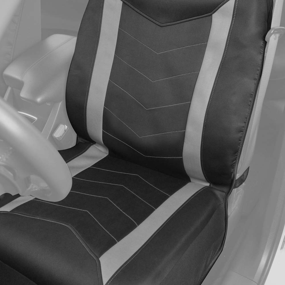 Motor Trend SpillGuard Car Seat Covers Full Set Waterproof - Neoprene Seat Protectors with Split Rear Bench, for Auto Truck Van and SUV