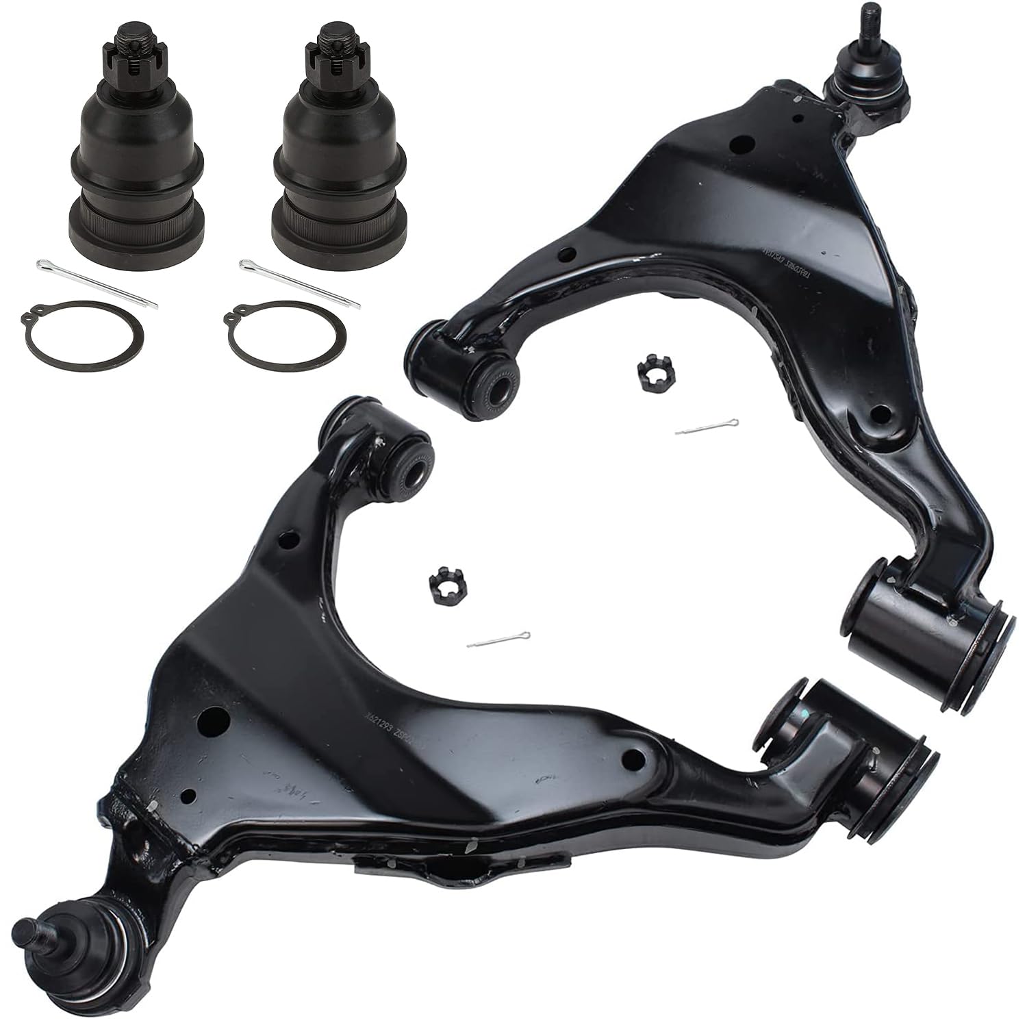 Detroit Axle - 4pc Front End Control Arms Kit for Toyota Tacoma 2005-2015, 2 Lower Control Arms w/Ball Joints 2 Upper Ball Joint